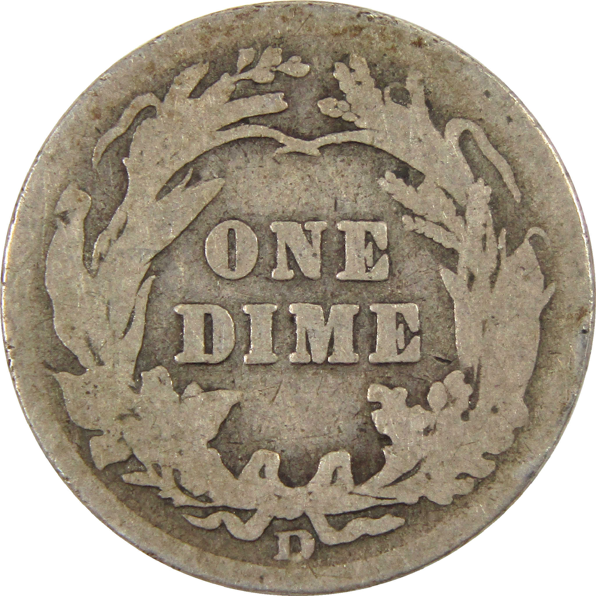 1908 D Barber Dime AG About Good Silver 10c Coin