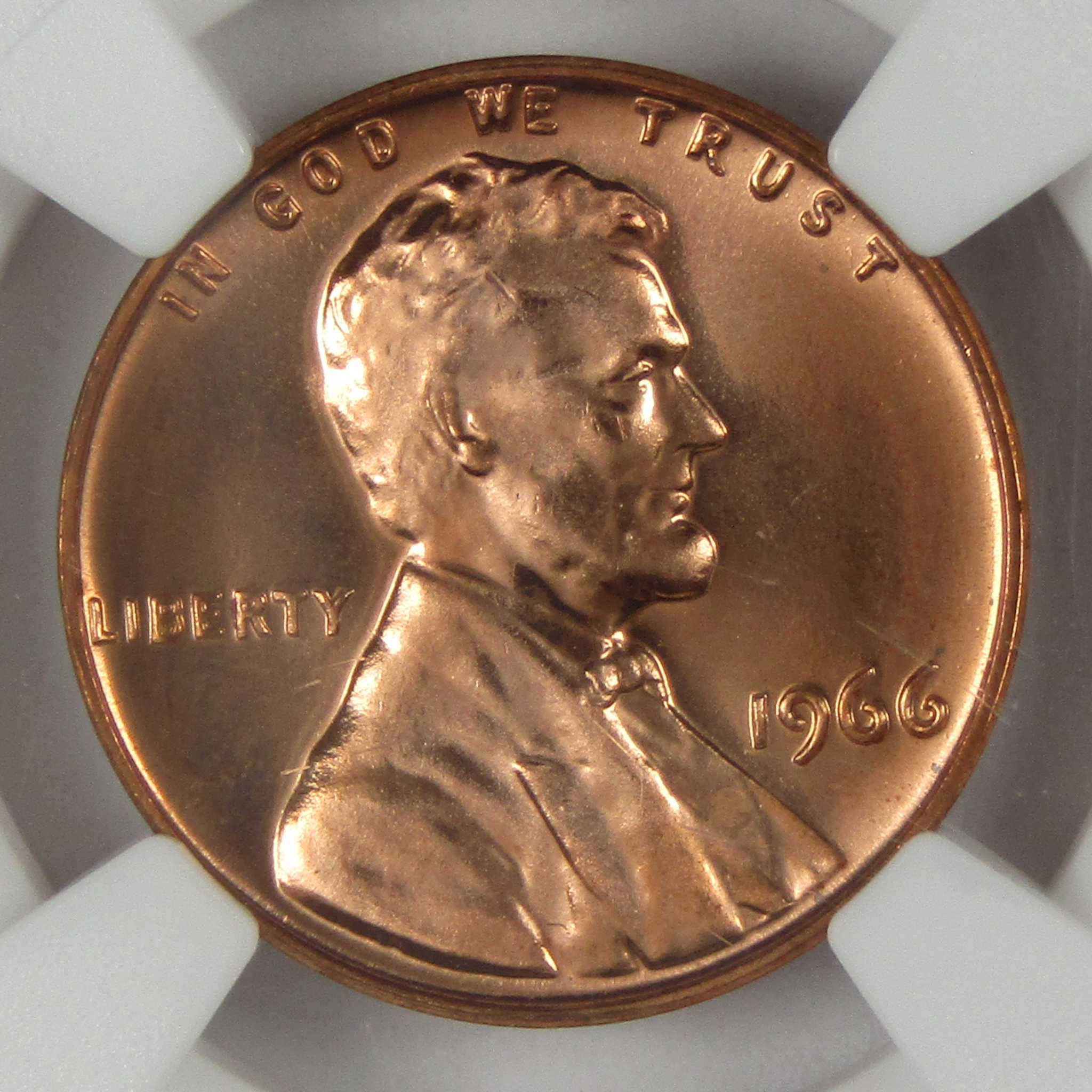 1966 SMS Lincoln Memorial Cent MS 68 RD NGC Uncirculated SKU:I27494