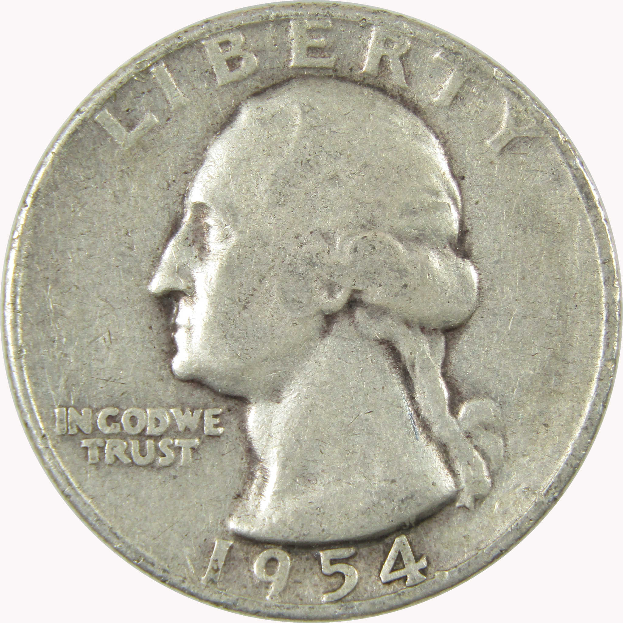 1954 S Washington Silver Quarter G Good 25c Coin Collectible
