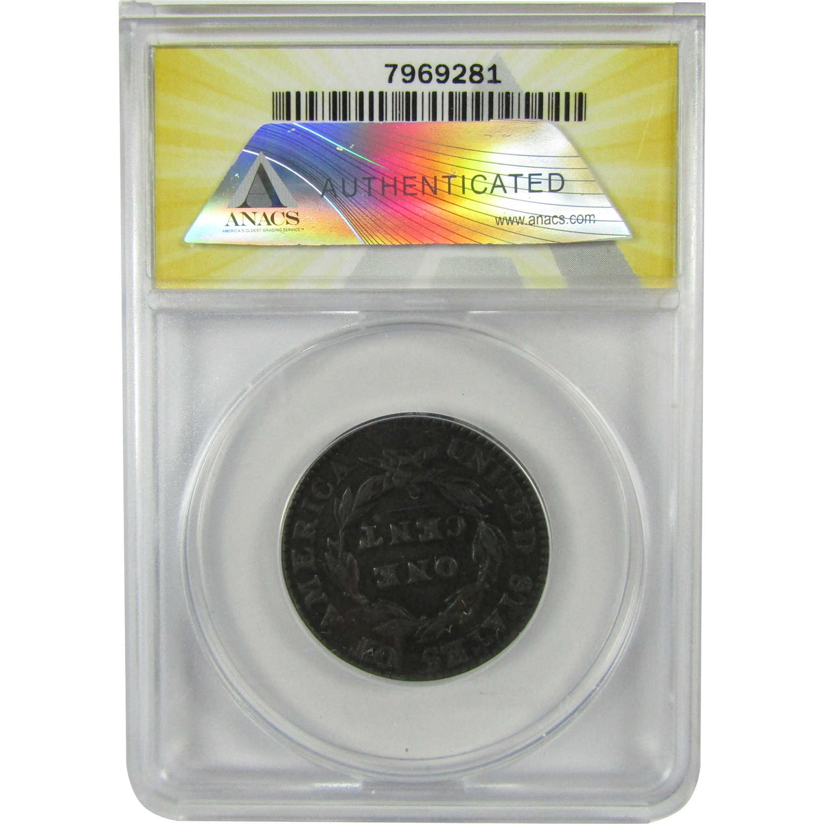 1822 Coronet Head Copper Large Cent VF 35 Details ANACS SKU:I28561