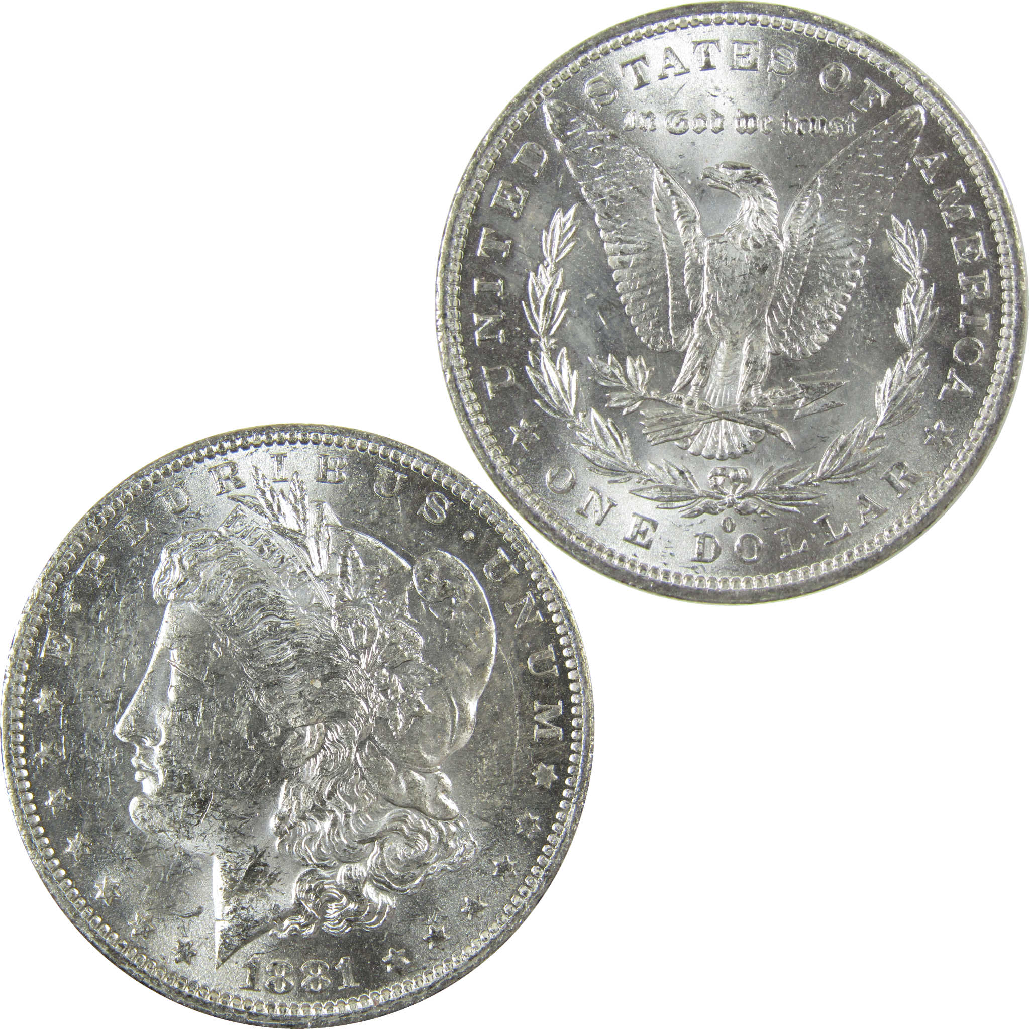 1881 O Morgan Silver Dollar Uncirculated Mint State $1 Coin SKU:I27709