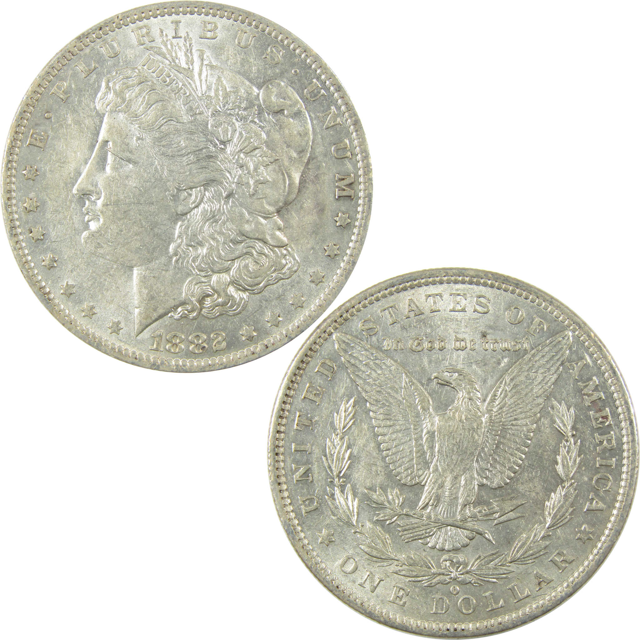 1882 O/O VAM-7 Repunched MM Top 100 Morgan Silver Dollar AU SKU:I25339 - Morgan coin - Morgan silver dollar - Morgan silver dollar for sale - Profile Coins &amp; Collectibles