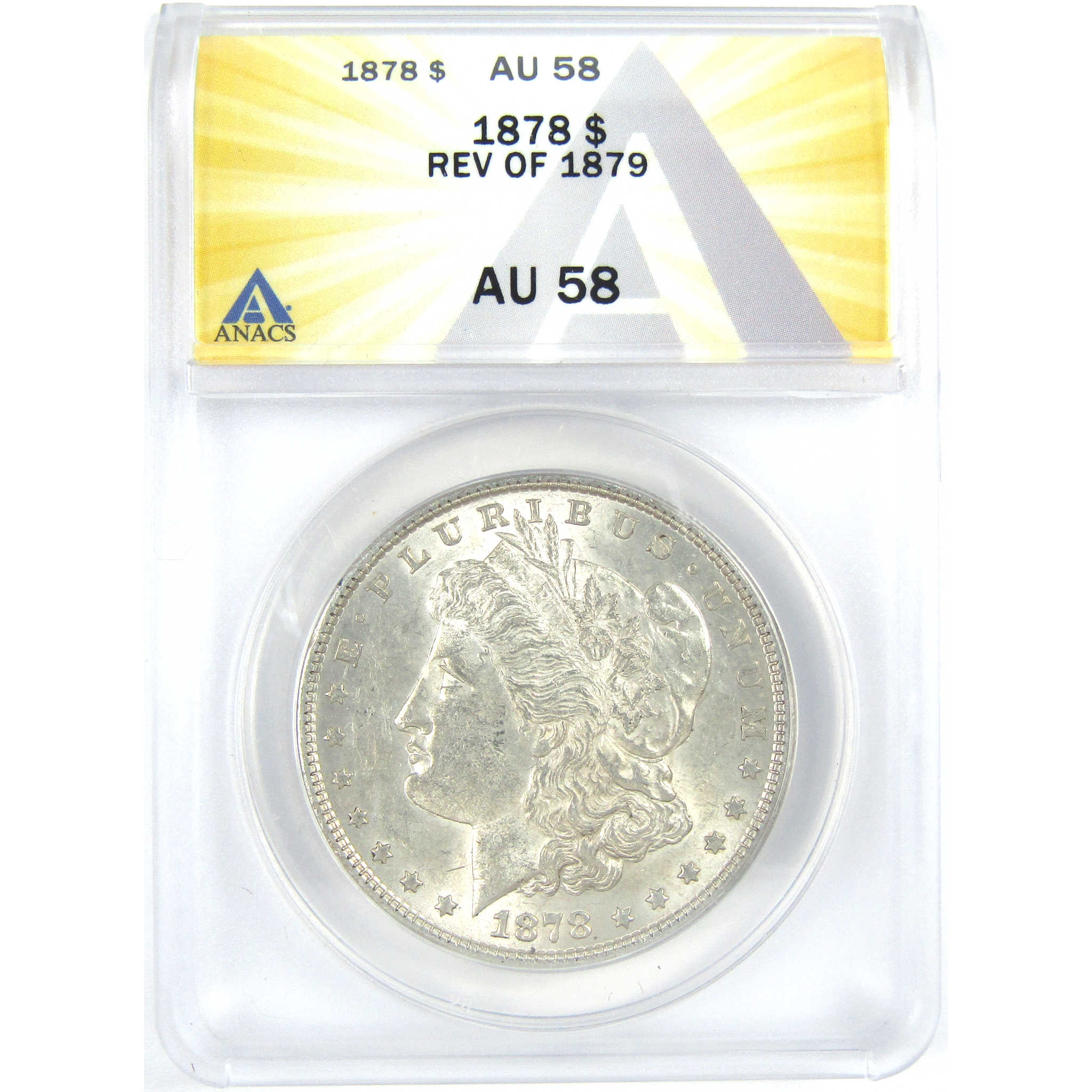 1878 7TF Rev 79 Morgan Dollar AU 58 ANACS Silver $1 Coin SKU:I16372 - Morgan coin - Morgan silver dollar - Morgan silver dollar for sale - Profile Coins &amp; Collectibles