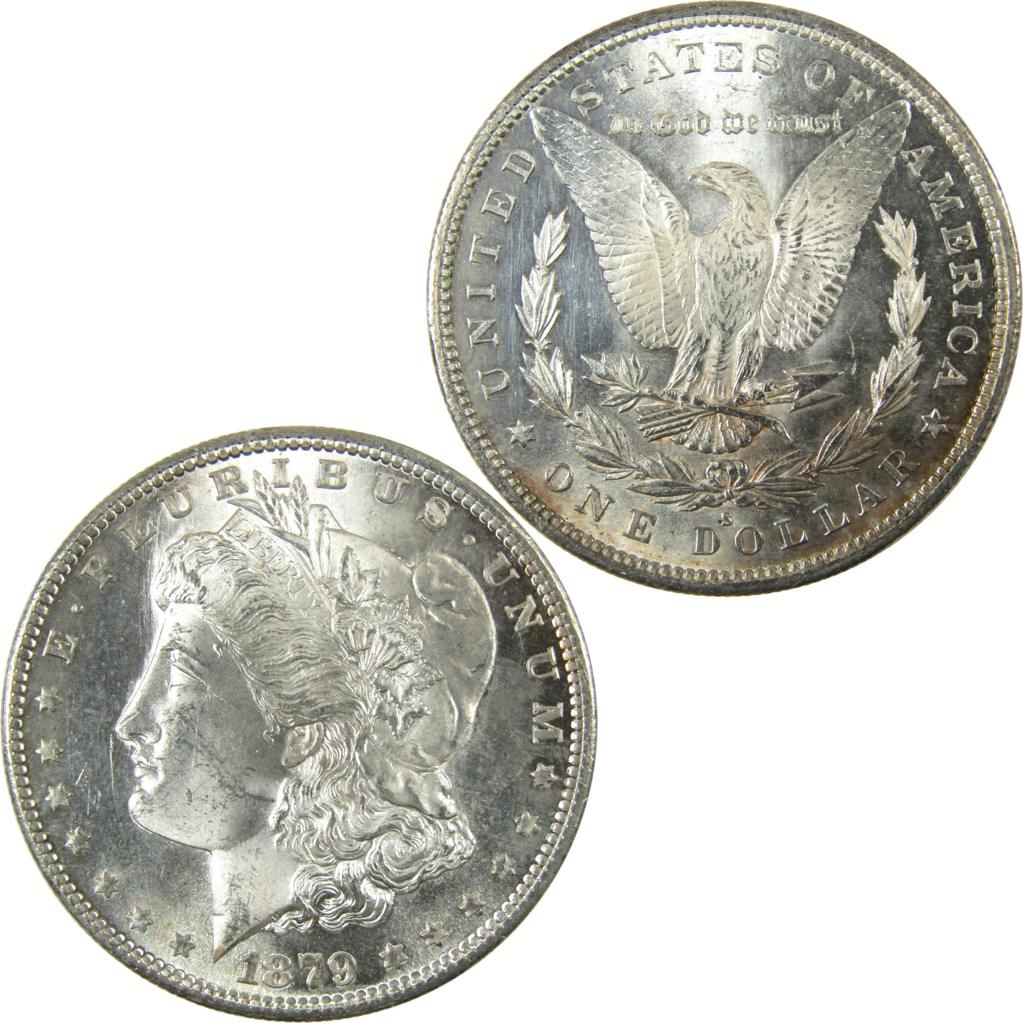1879 S Rev 79 Morgan Silver Dollar Uncirculated Mint State SKU:I27082
