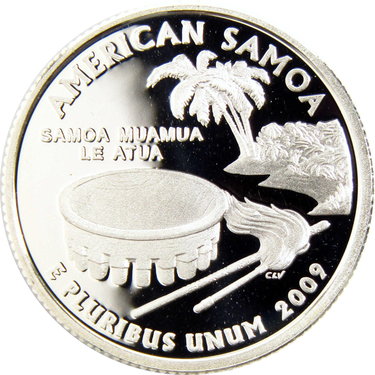 2009 S American Samoa DC & US Territories Quarter Silver Proof 25c