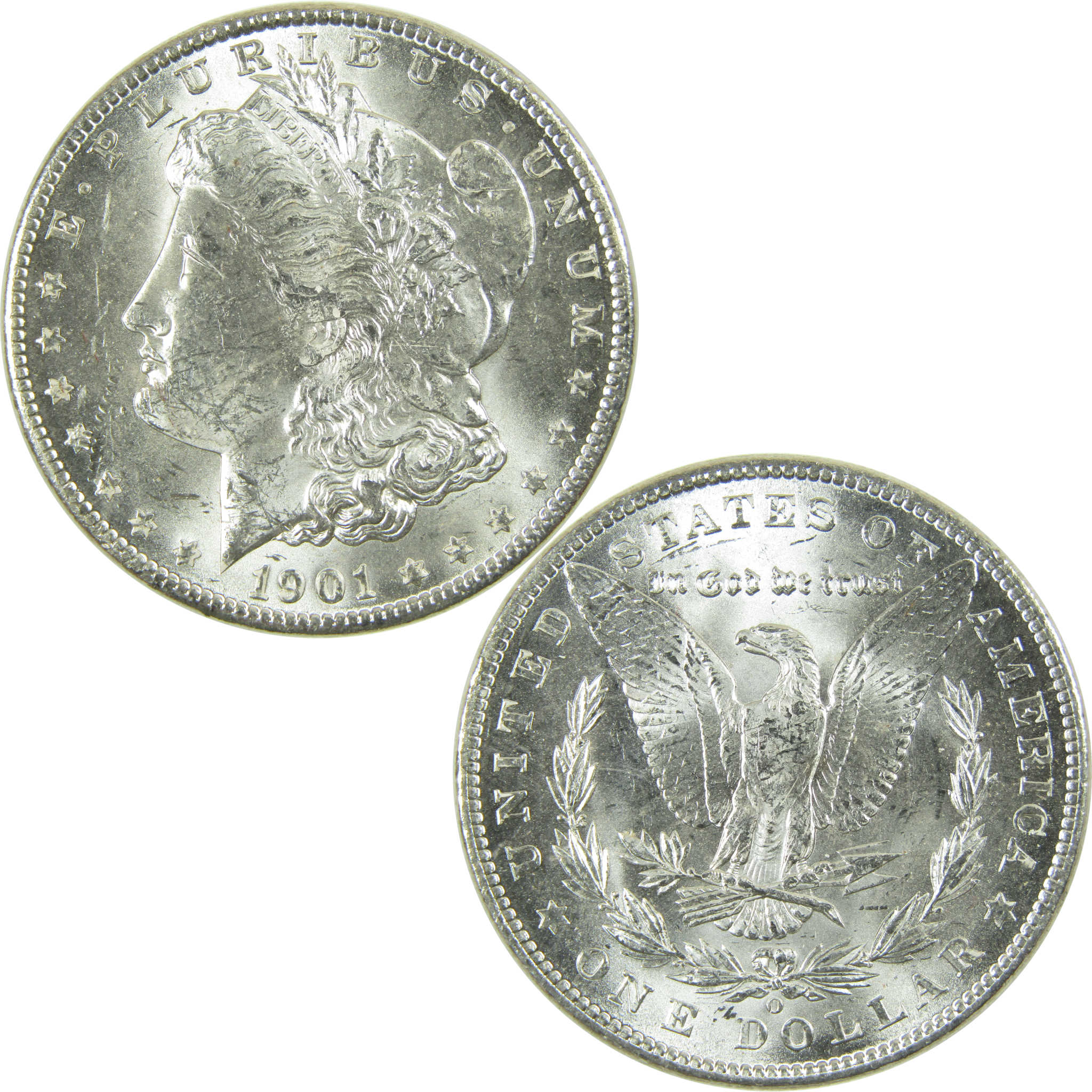 1901 O Morgan Silver Dollar Uncirculated Mint State $1 Coin SKU:I28385