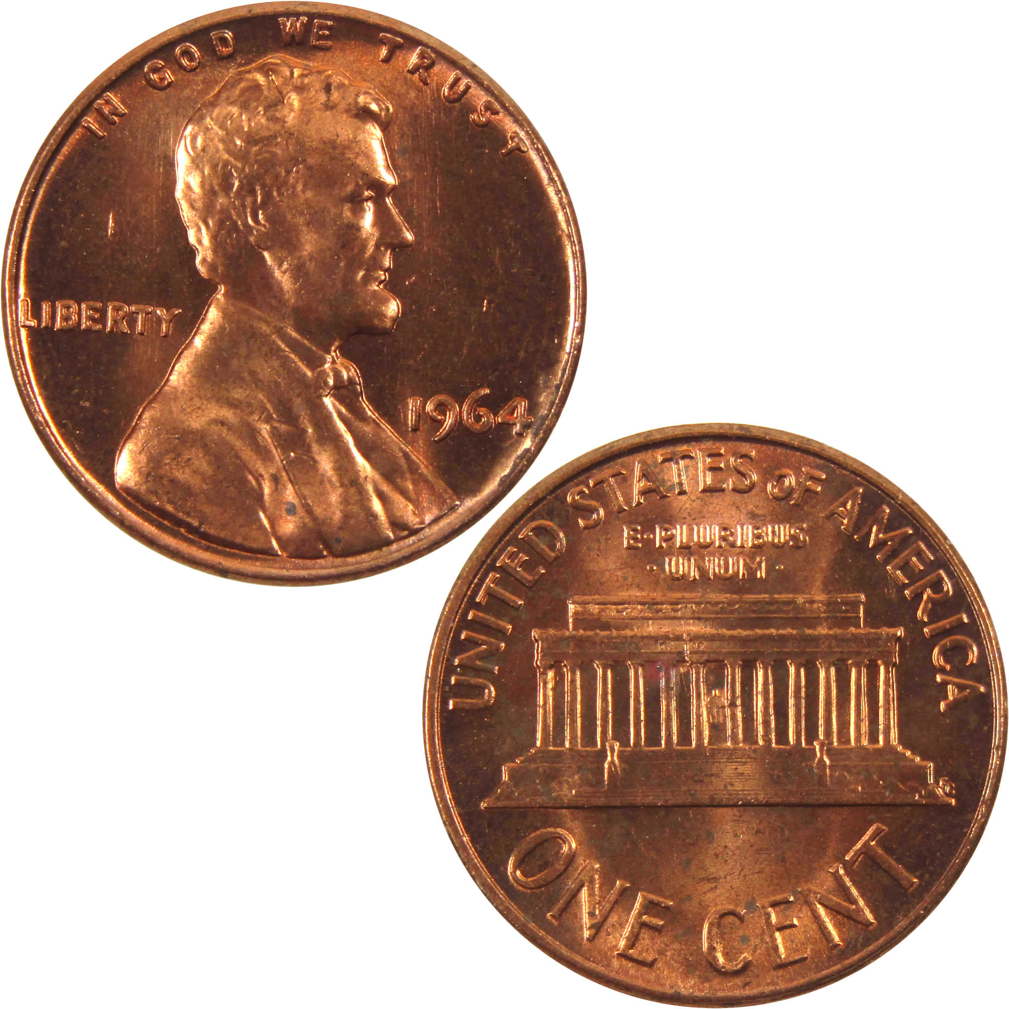 1964 Lincoln Memorial Cent BU Uncirculated Penny 1c Coin