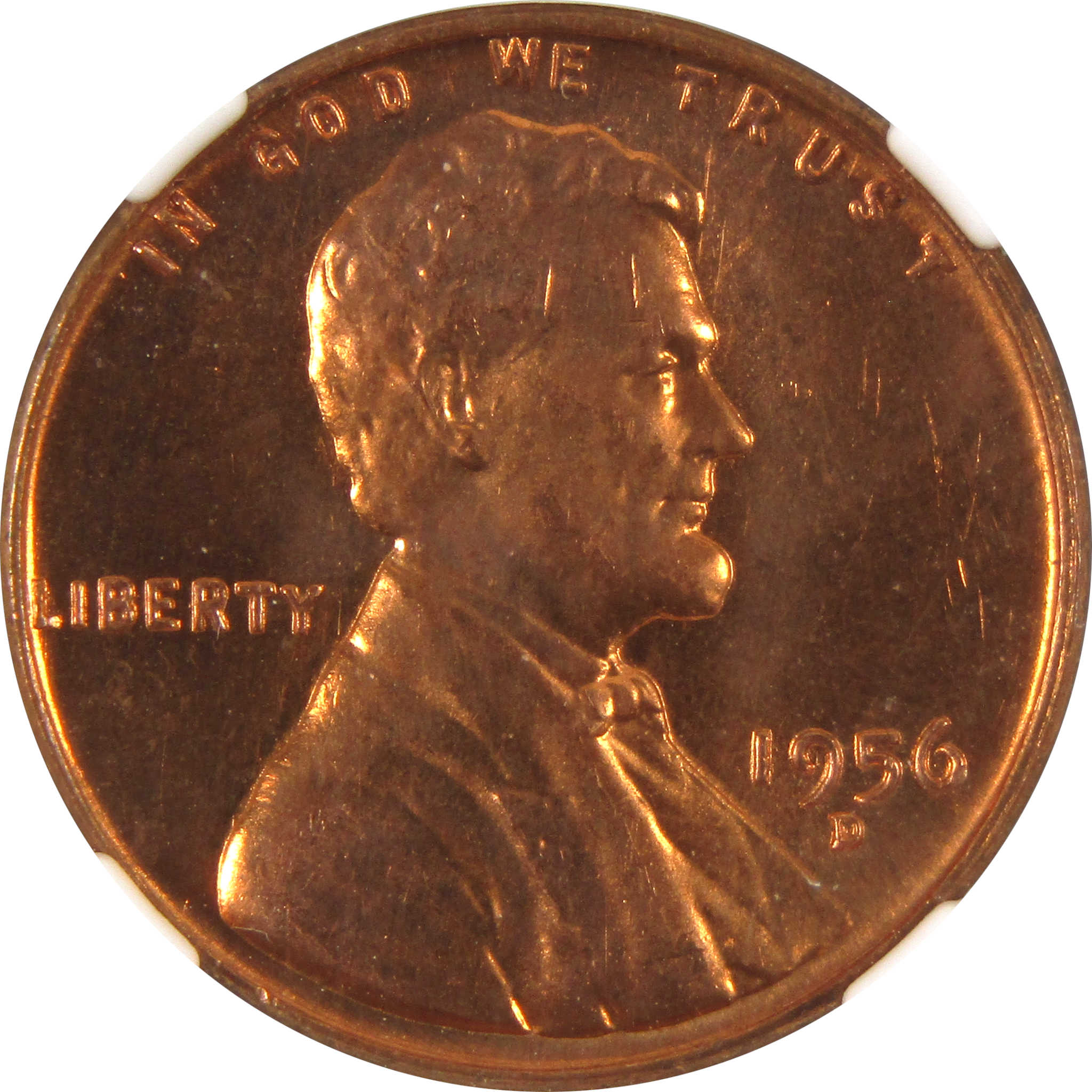 1956 D Lincoln Wheat Cent MS 66 RD NGC Penny Uncirculated SKU:I8599