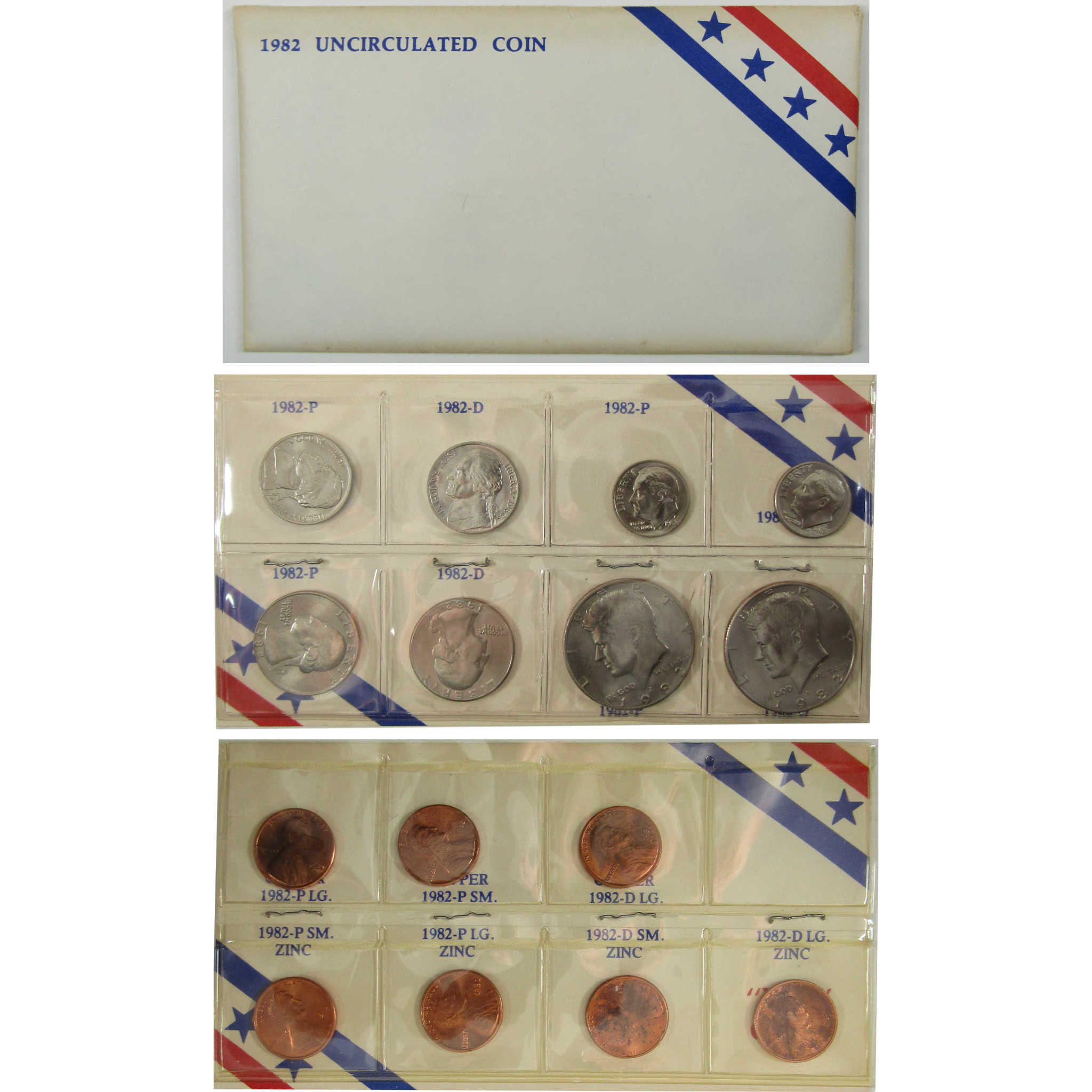 1982 P&D Unofficial 15-Coin Uncirculated Mint Set SKU:I28196