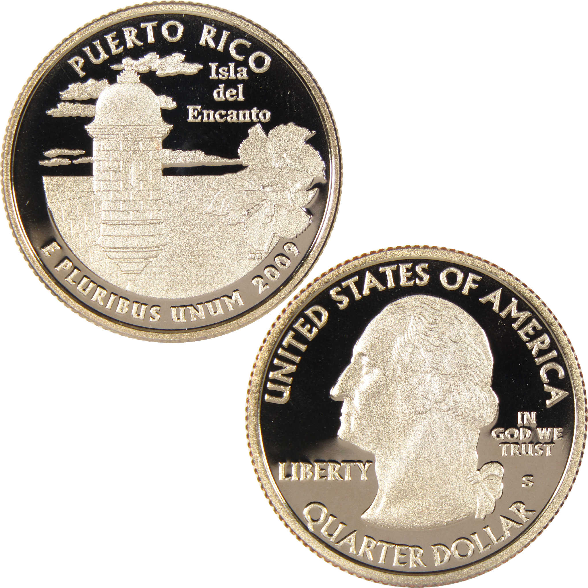 2009 S Puerto Rico DC & US Territories Quarter Clad 25c Proof Coin