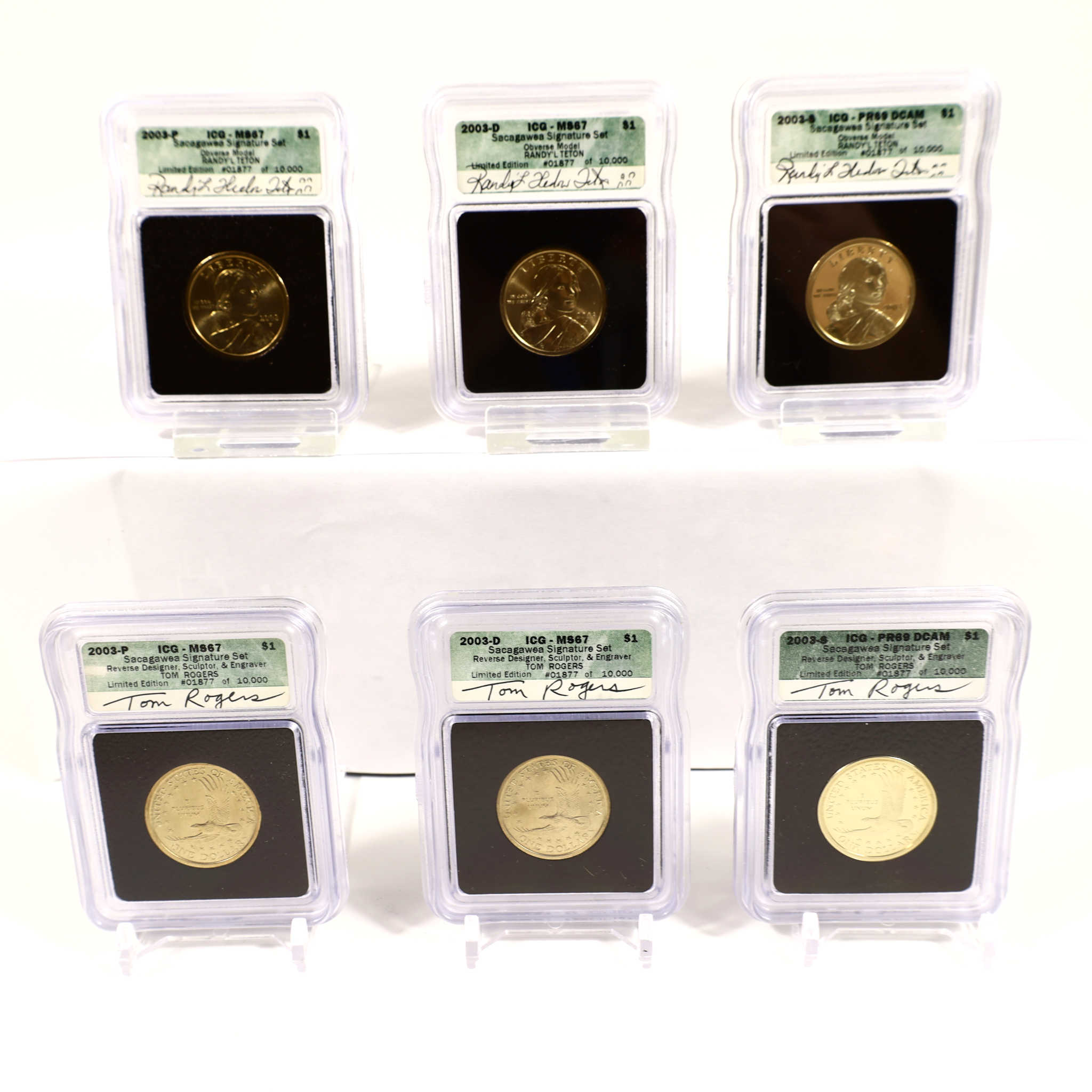 2003 Sacagawea Signature 6 Piece Dollar Set ICG SKU:CPC6599