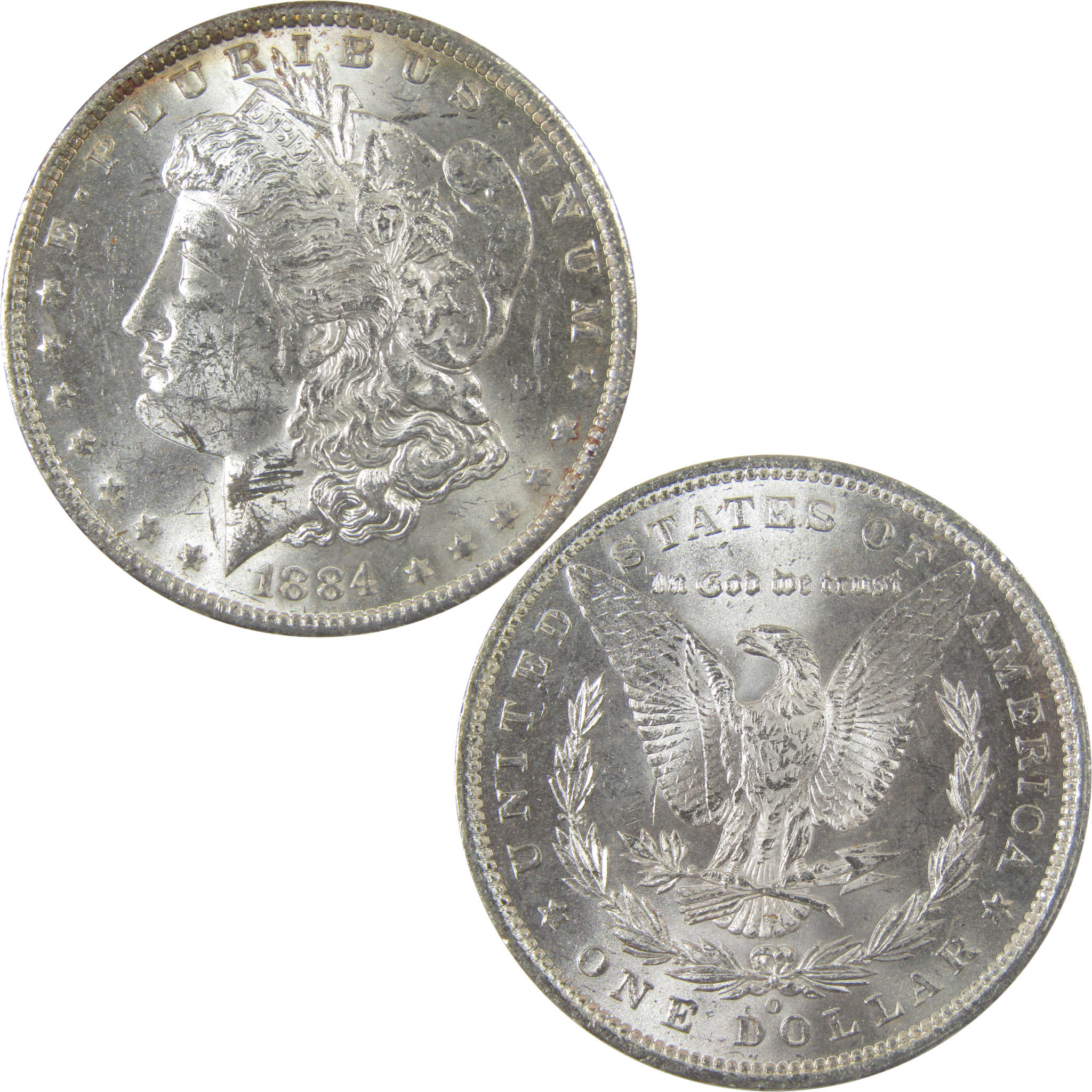 1884 O Morgan Silver Dollar Uncirculated Mint State $1 Coin SKU:I23893