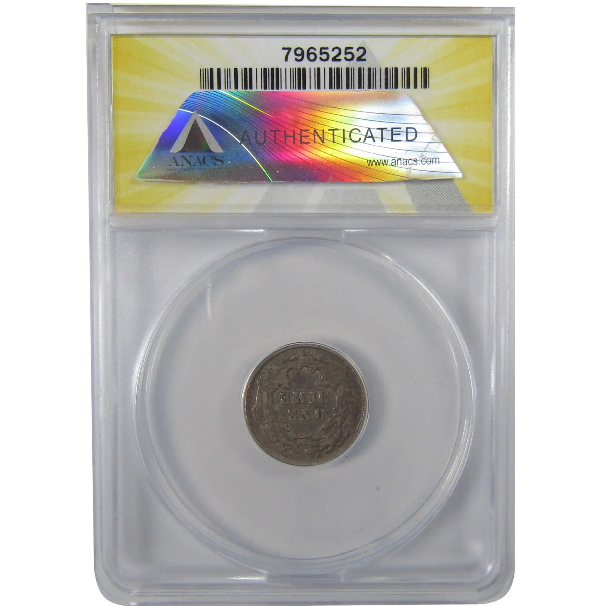 1877 CC Seated Liberty Silver Dime VF 30 Details ANACS SKU:I25492