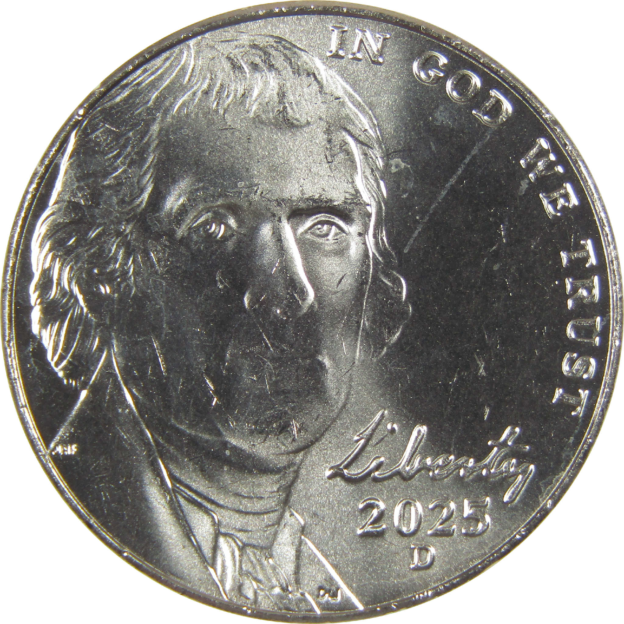 2025 D Jefferson Nickel Uncirculated 5c Coin