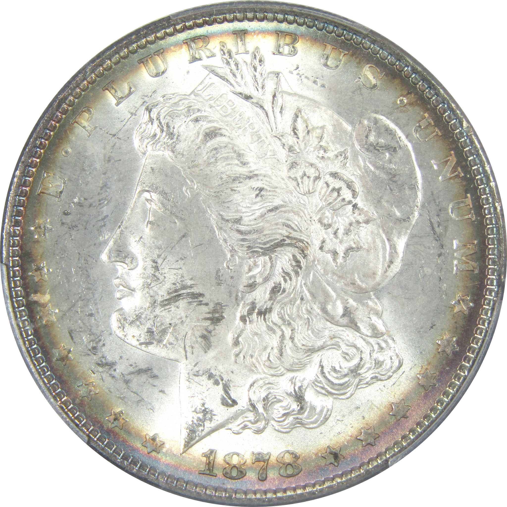 1878 7/8TF Strong Morgan Dollar MS 63 PCGS Silver $1 Toned SKU:I16426