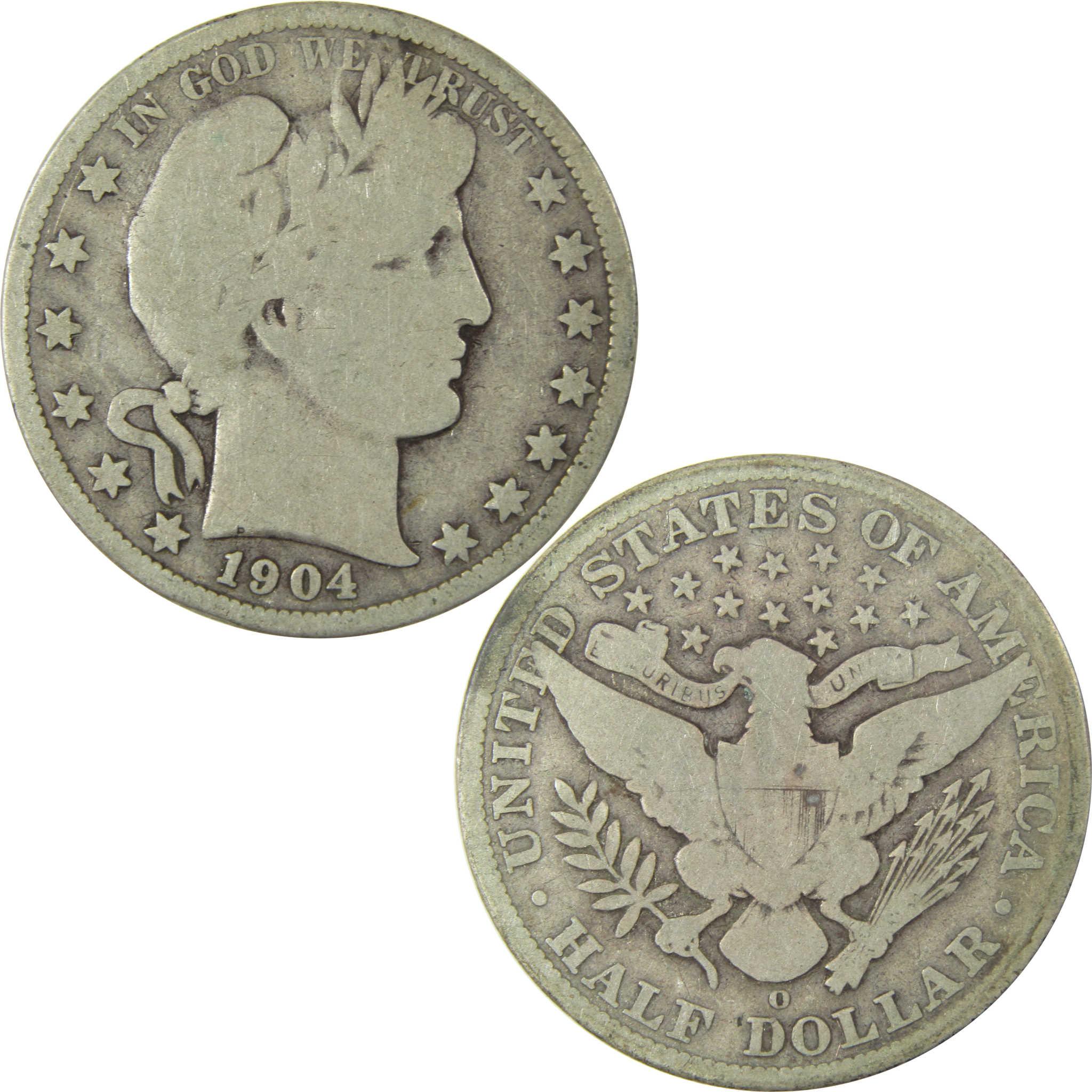 1904 O Barber Silver Half Dollar G Good 50c CoinSKU:CP1481