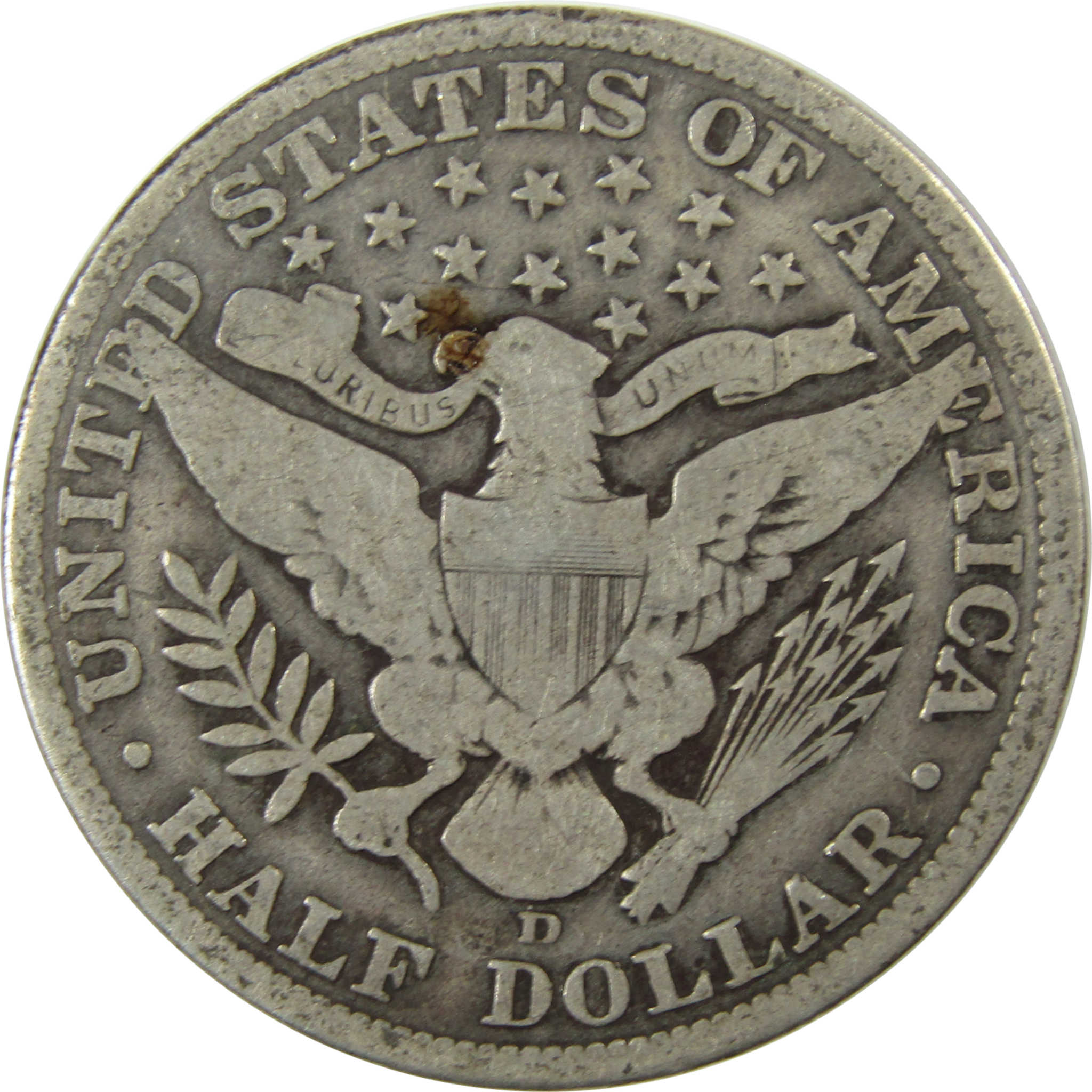 1908 D Barber Silver Half Dollar G Good Details 50c Coin SKU:I25819