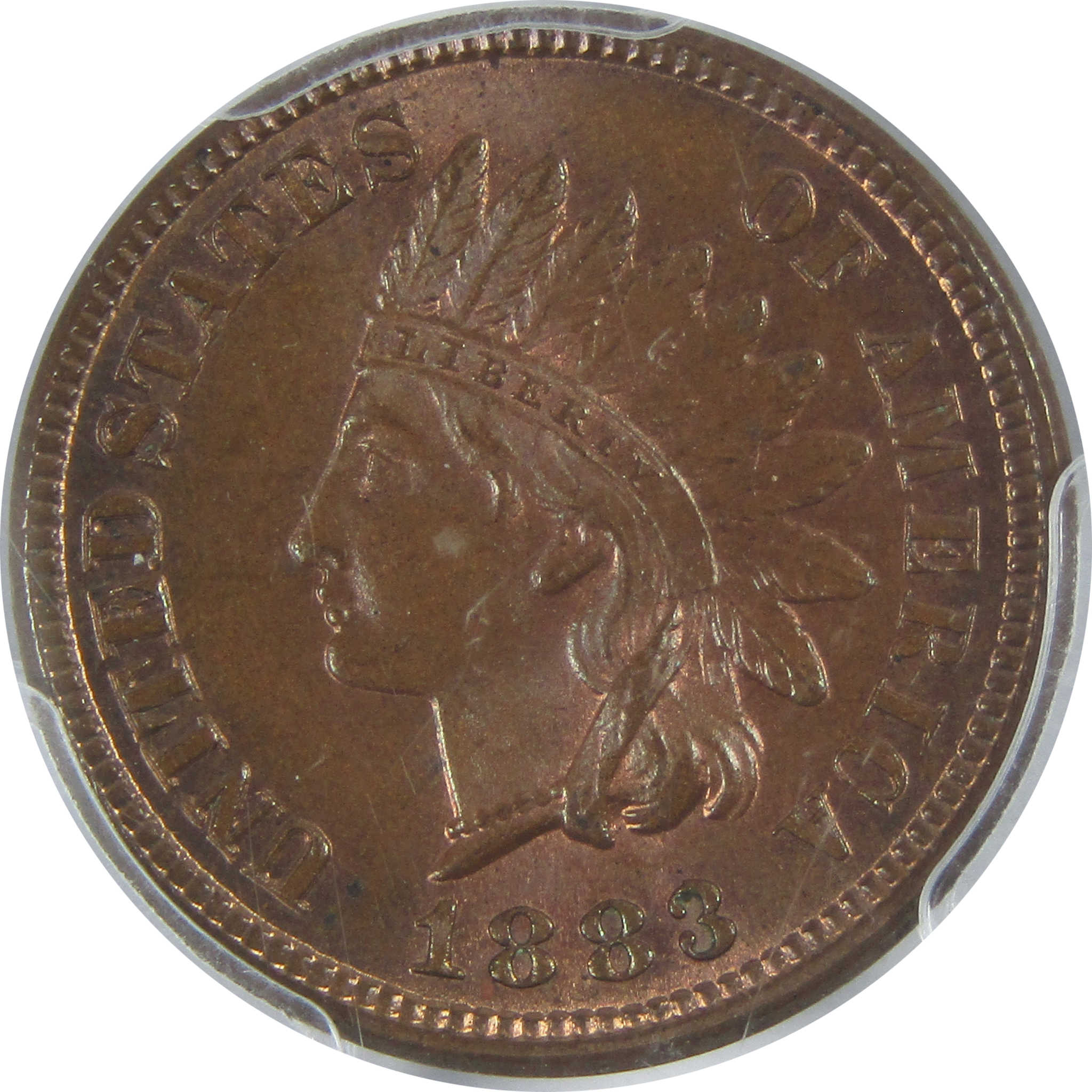 1883 Indian Head Cent MS 64 RB PCGS Penny 1c Uncirculated Coin