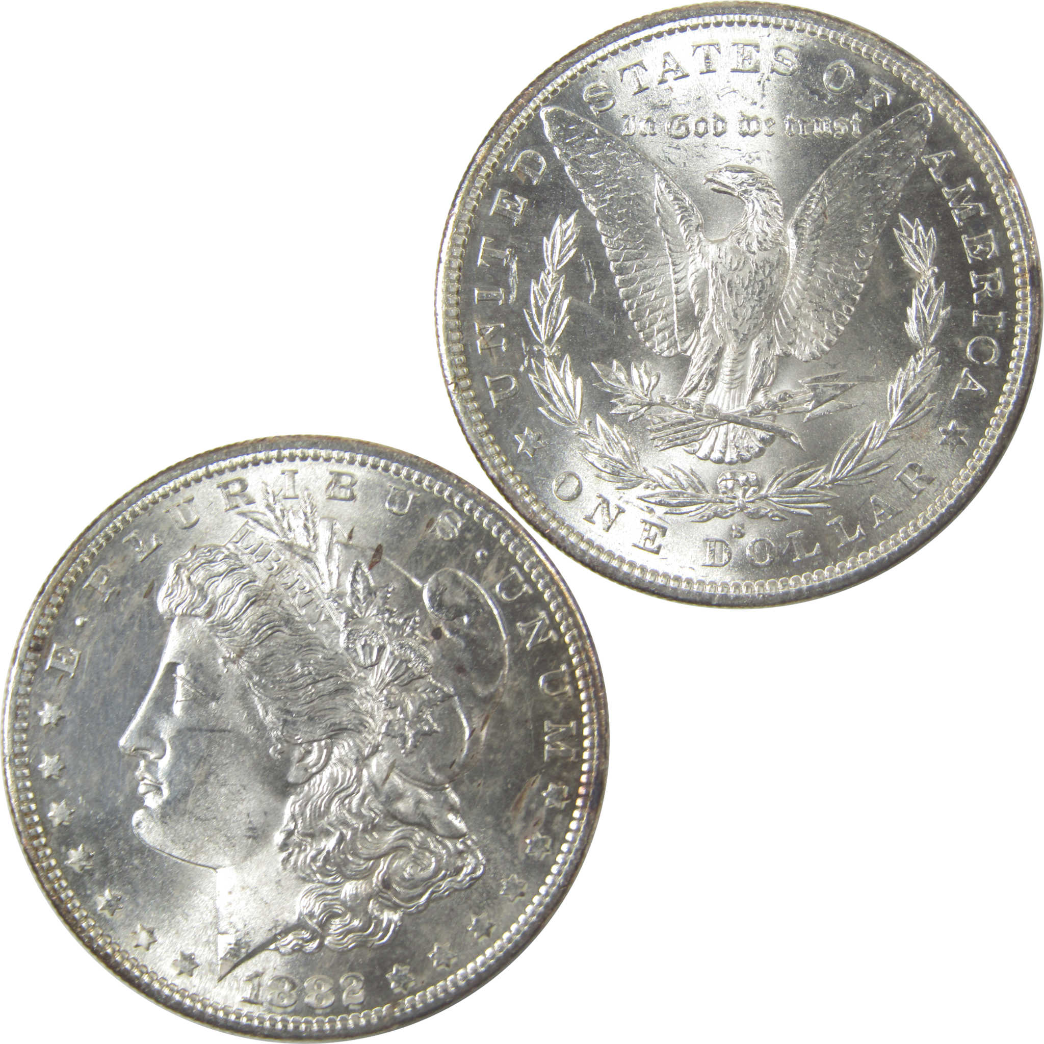1882 S Morgan Silver Dollar Uncirculated Details $1 Coin SKU:I23790