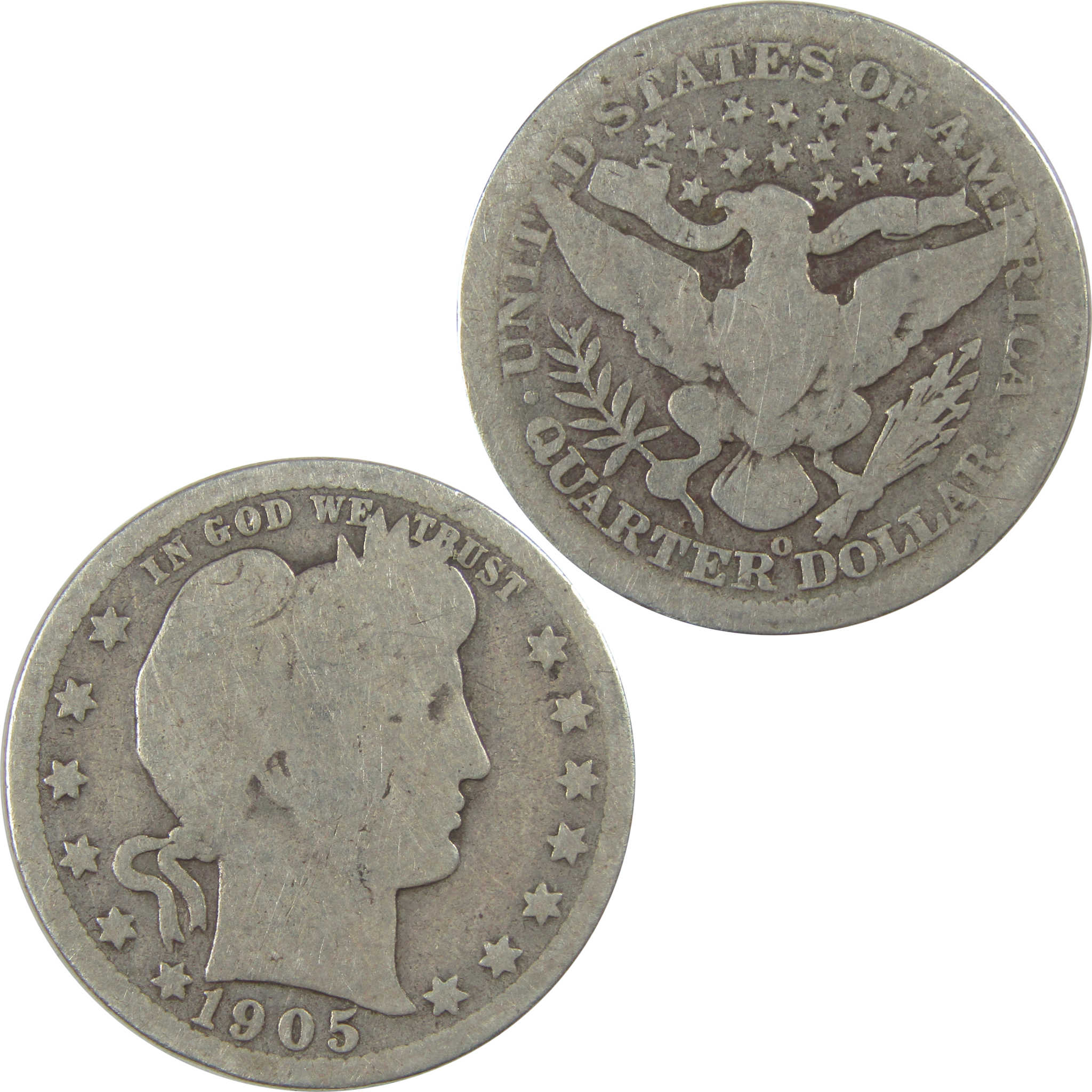 1905 O Barber Quarter AG About Good Silver 25c Coin SKU:I21828