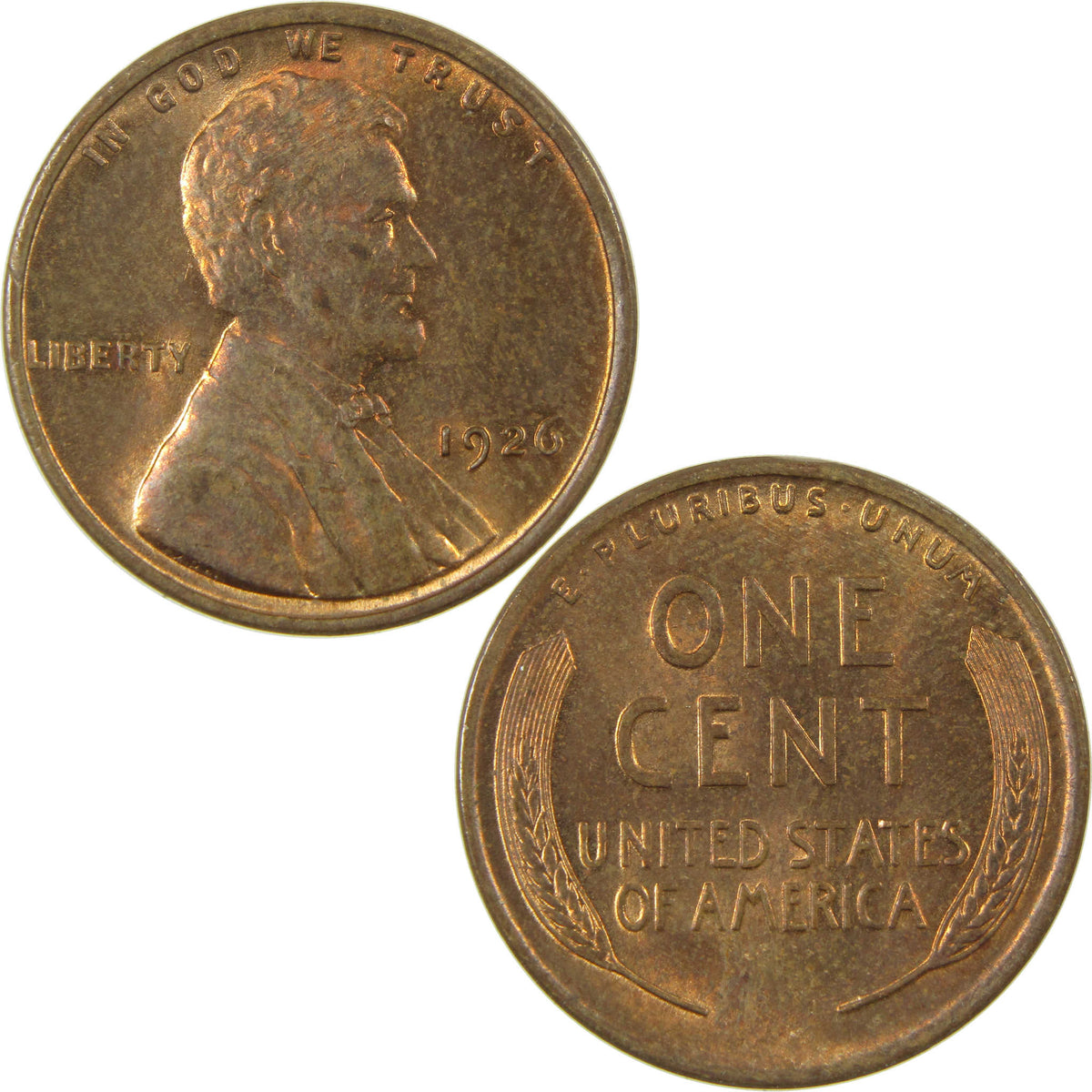 1926 Lincoln Wheat Cent Uncirculated Penny 1c Coin SKU:I28259