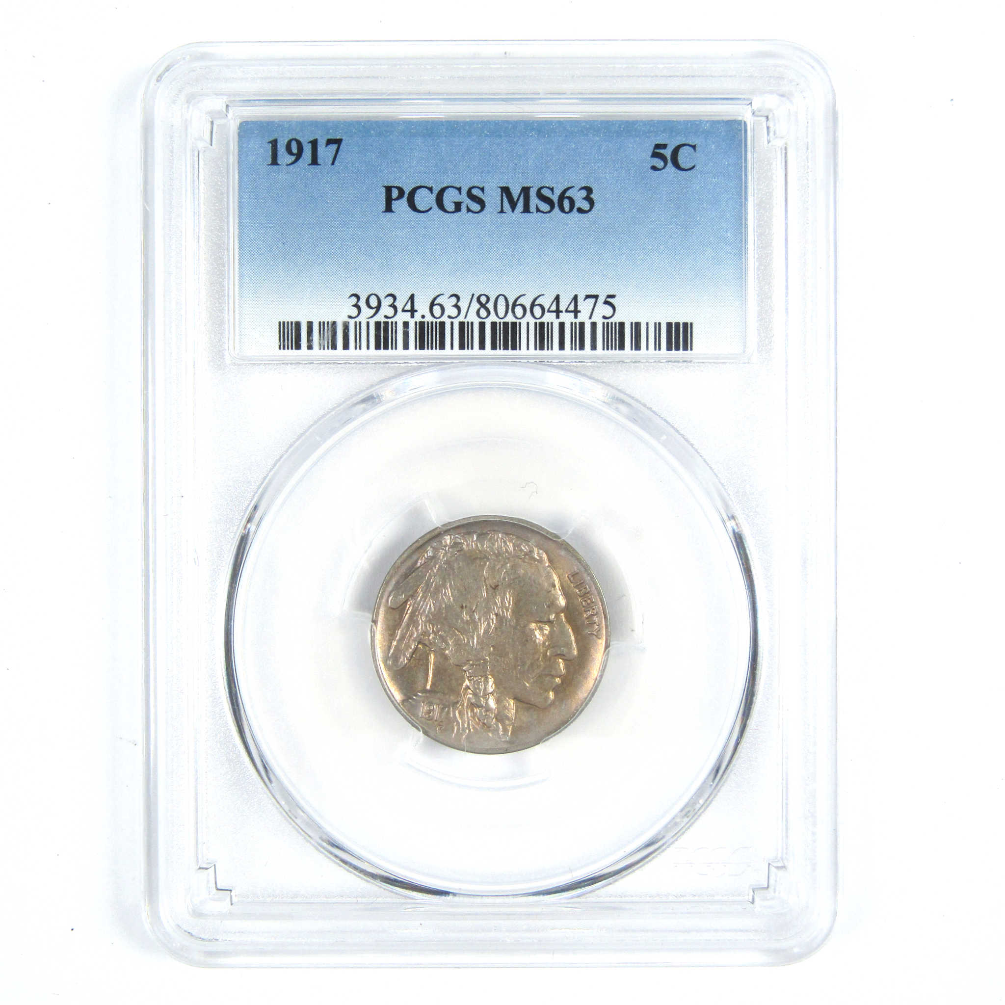 1917 Indian Head Buffalo Nickel MS 63 PCGS 5c SKU:CPC8612