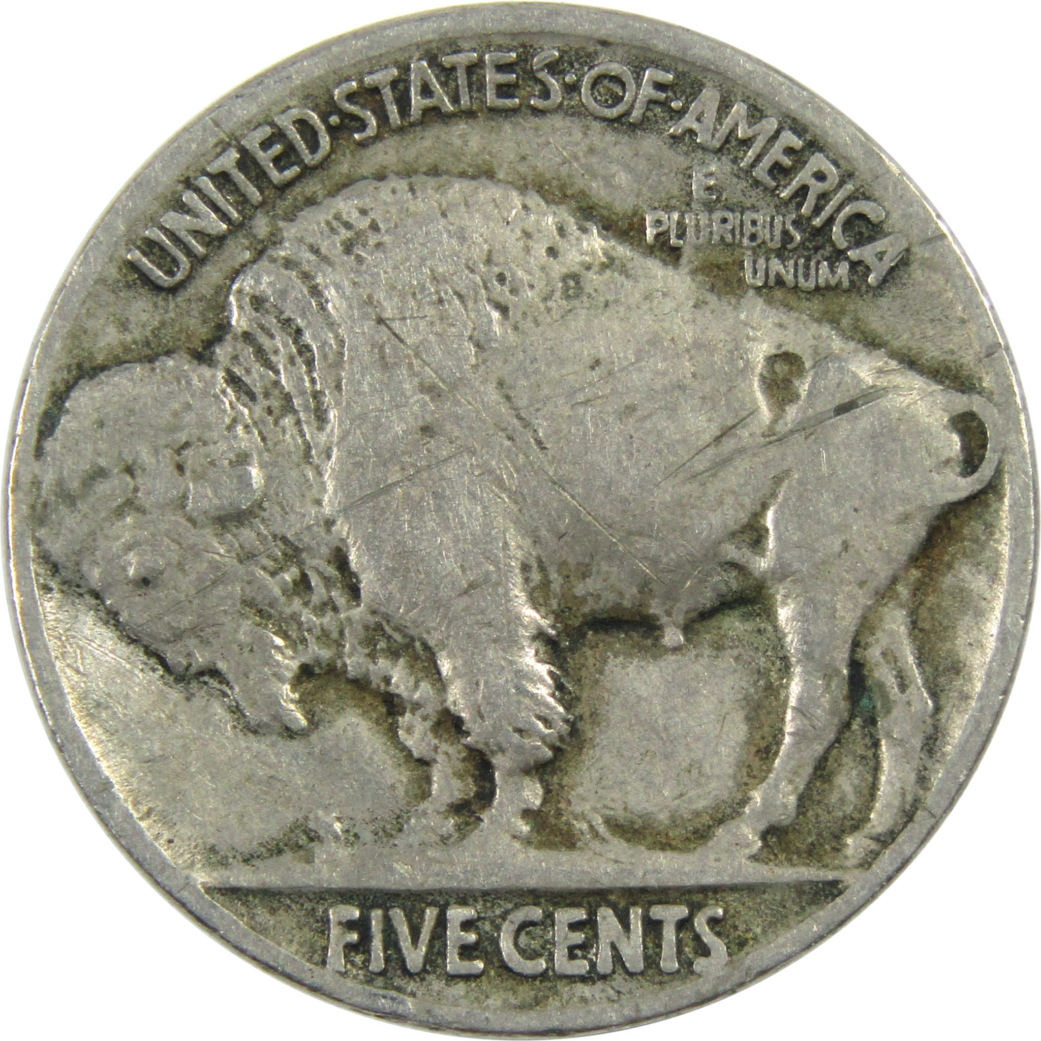 1918 Indian Head Buffalo Nickel F Fine Details 5c Coin SKU:I12981