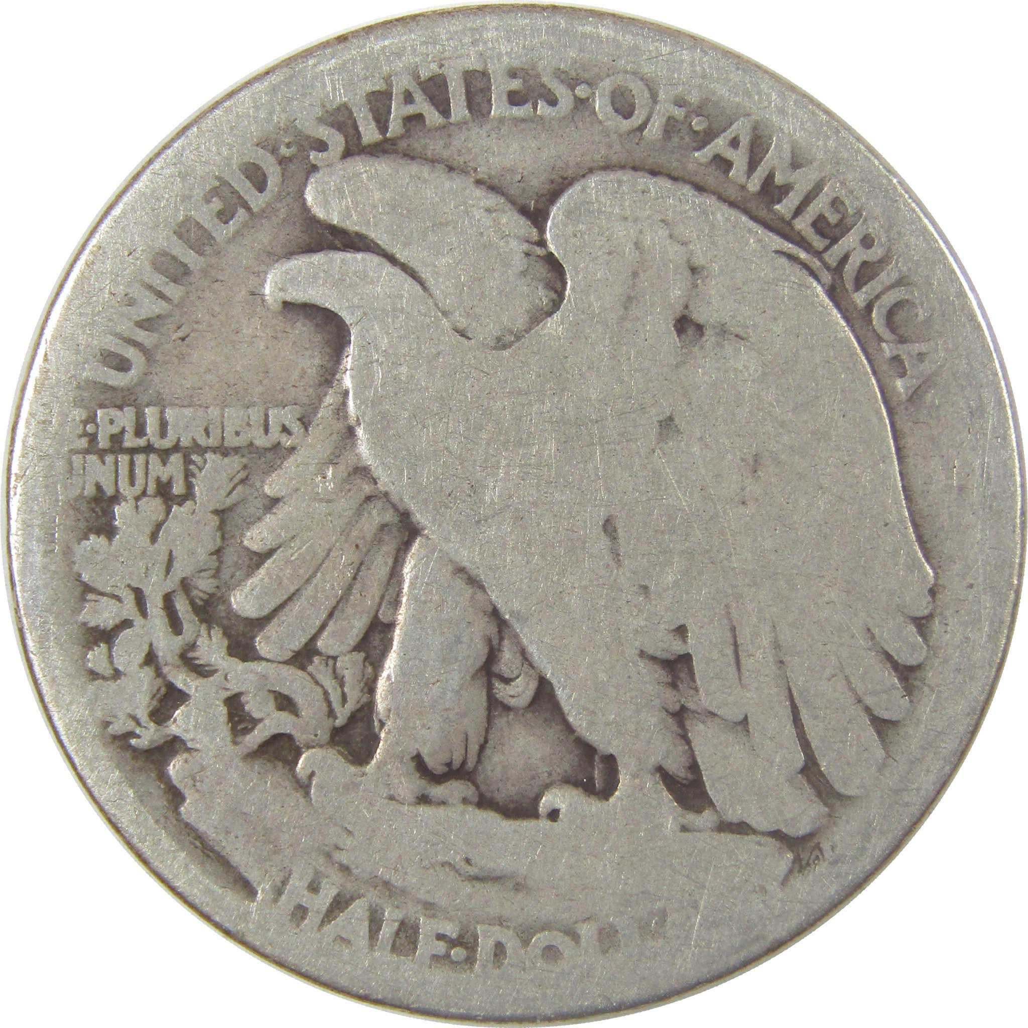 1916 Liberty Walking Silver Half Dollar AG About Good SKU:I25316