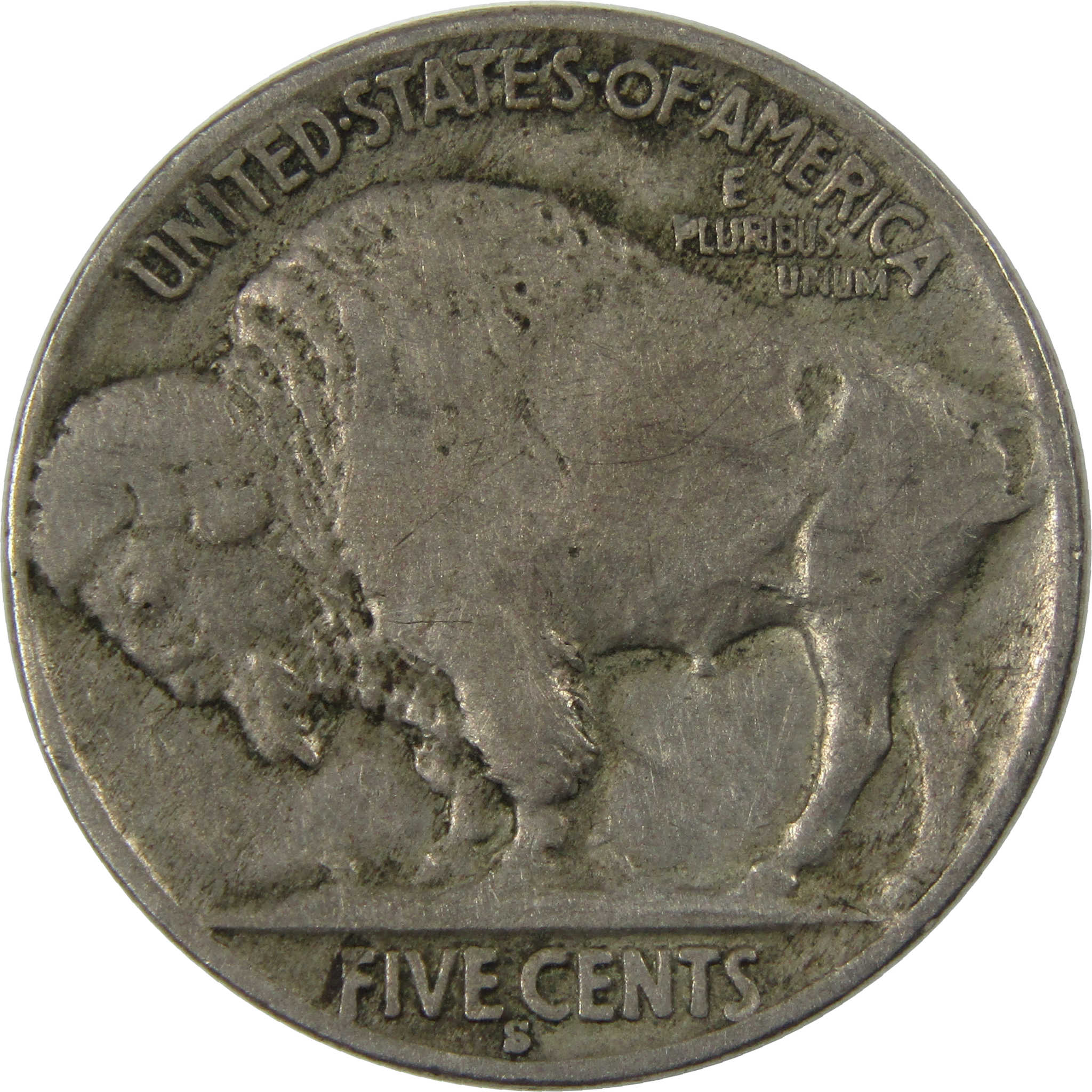 1931 S Indian Head Buffalo Nickel F Fine 5c Coin SKU:I23473