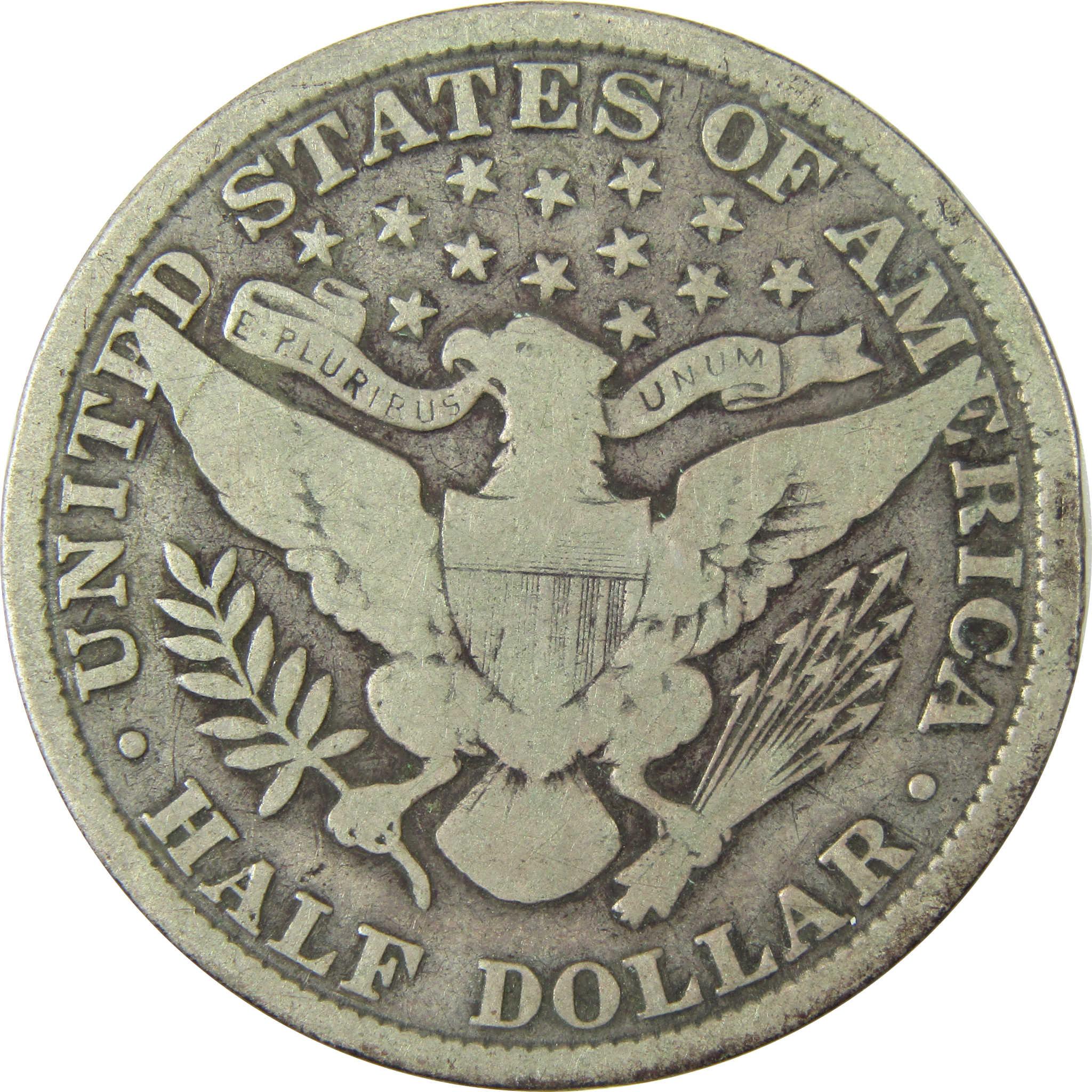 1905 Barber Silver Half Dollar VG Very Good 50c CoinSKU:CP1480
