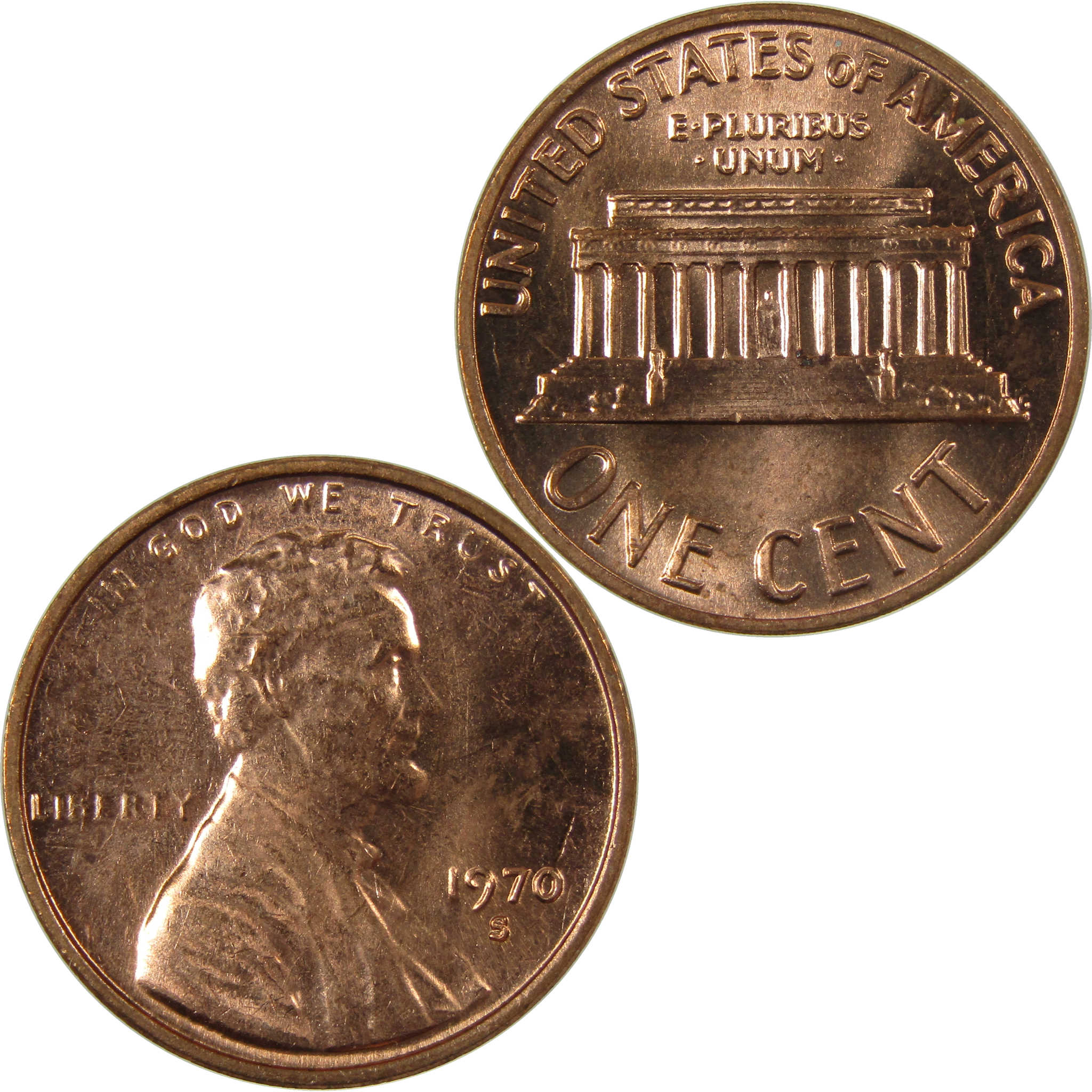 1970 S Small Date Lincoln Memorial Cent Uncirculated SKU:I27836