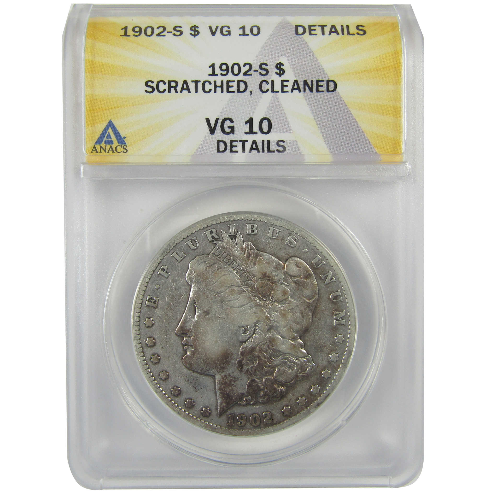 1902 S Morgan Dollar VG 10 Details ANACS Silver $1 Coin SKU:I21668 - Morgan coin - Morgan silver dollar - Morgan silver dollar for sale - Profile Coins &amp; Collectibles