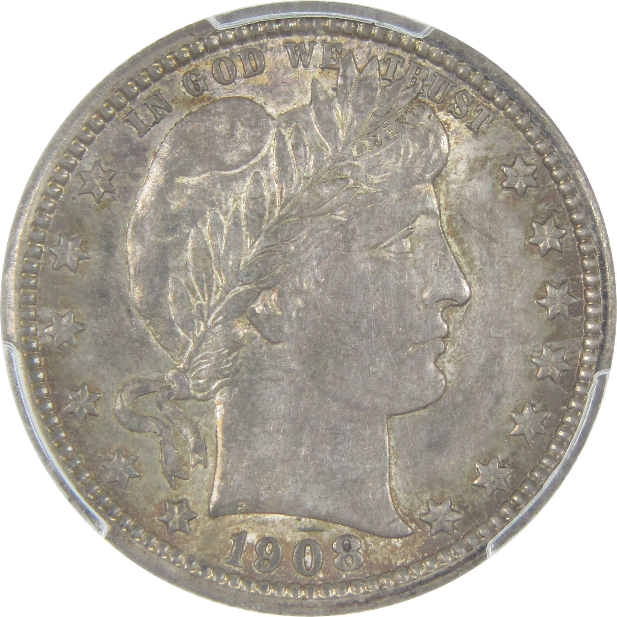 1908 O Barber Quarter AU 58 PCGS Silver 25c Coin SKU:I15383