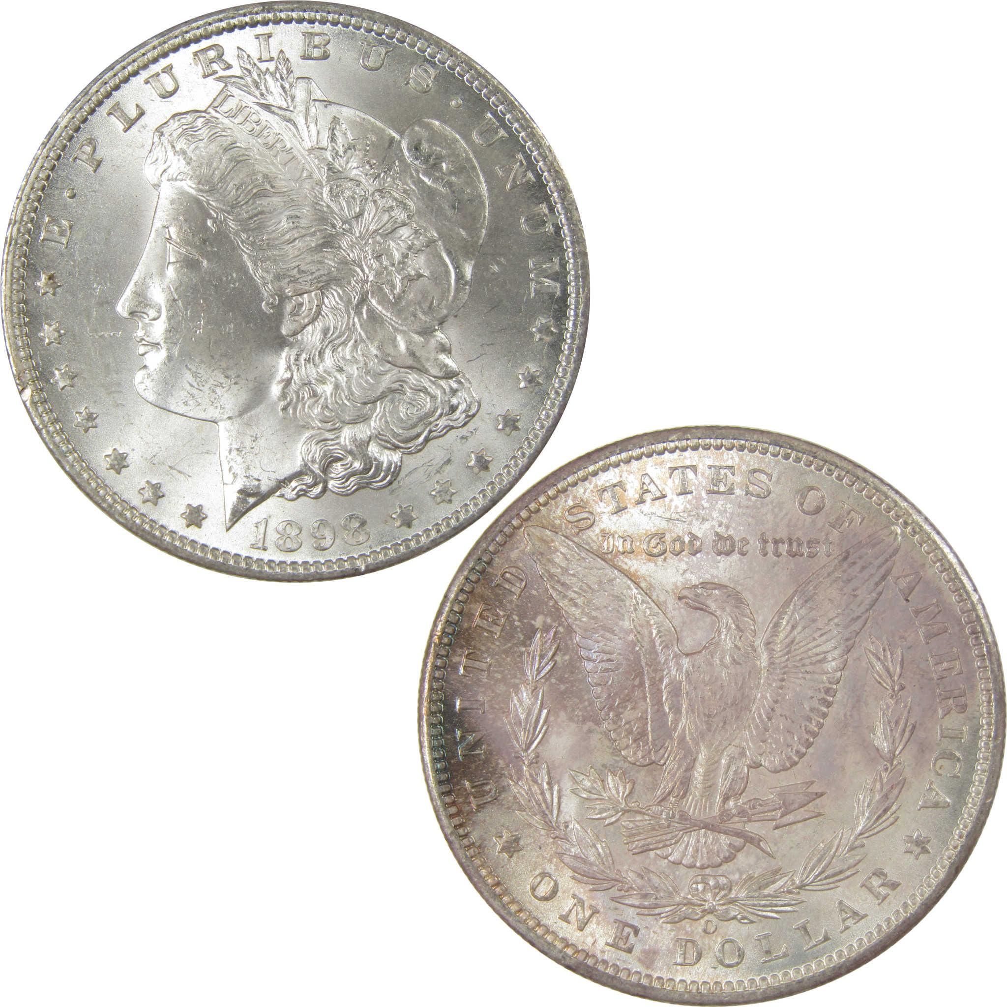 1898 O Morgan Silver Dollar Uncirculated Mint State Toned SKU:I24032