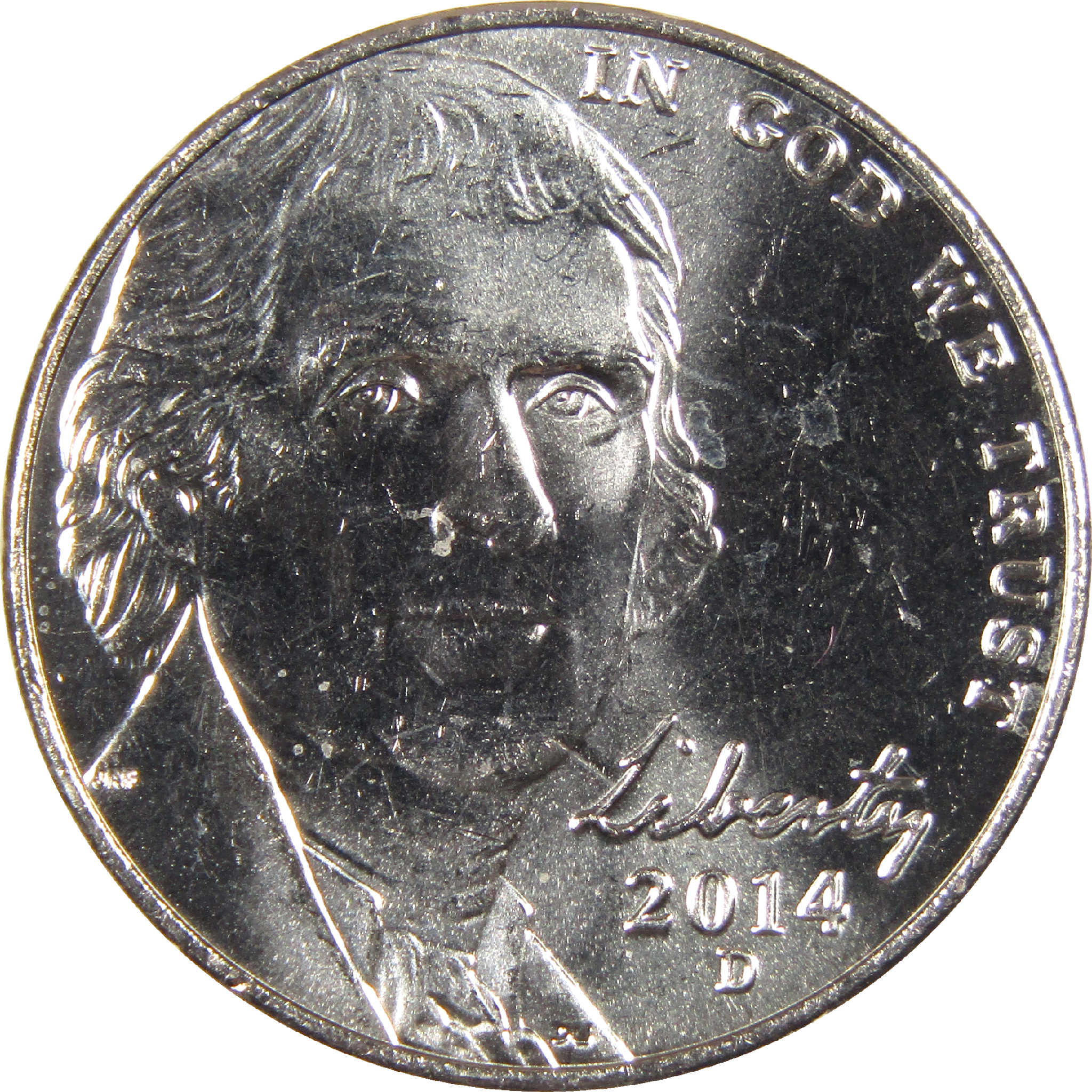 2014 D Jefferson Nickel Uncirculated 5c Coin
