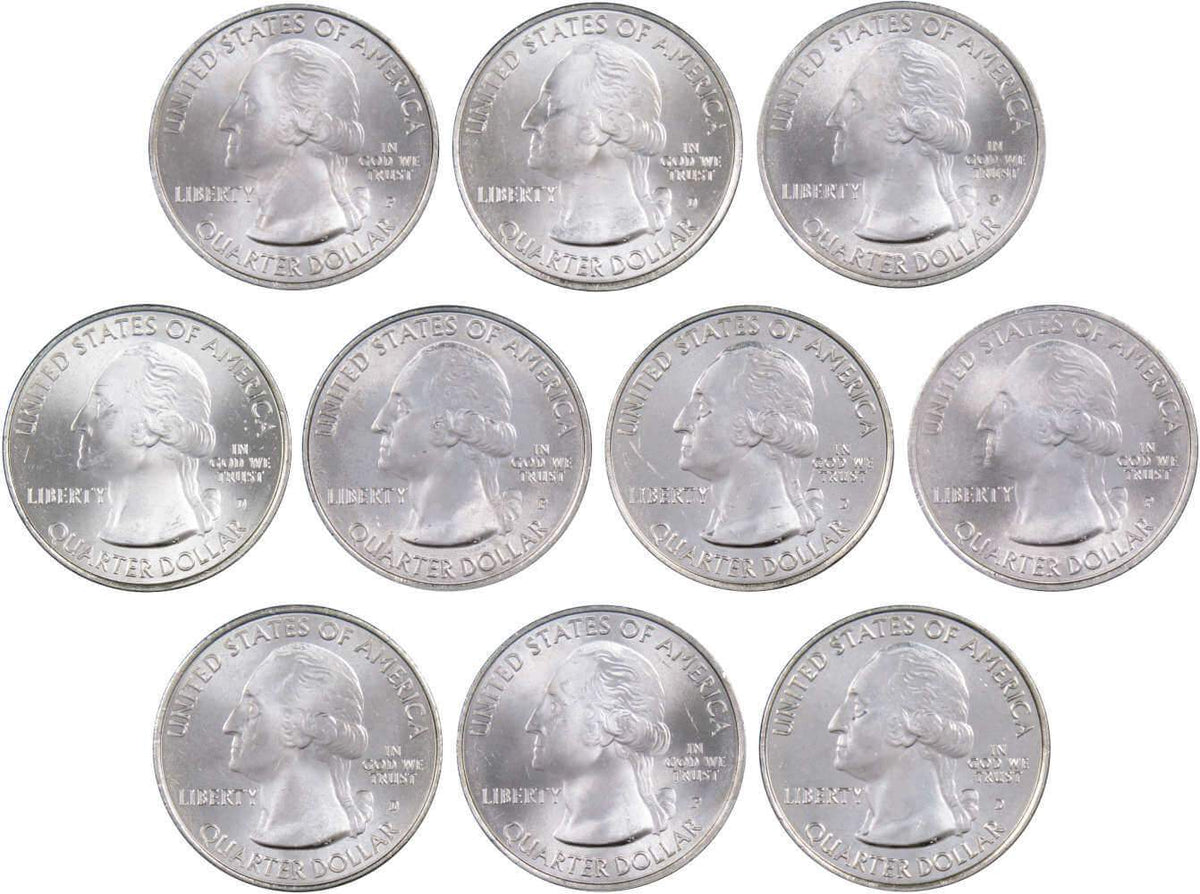 2015 P&D Quarter 10 Coin Set Clad Uncirculated Mint State