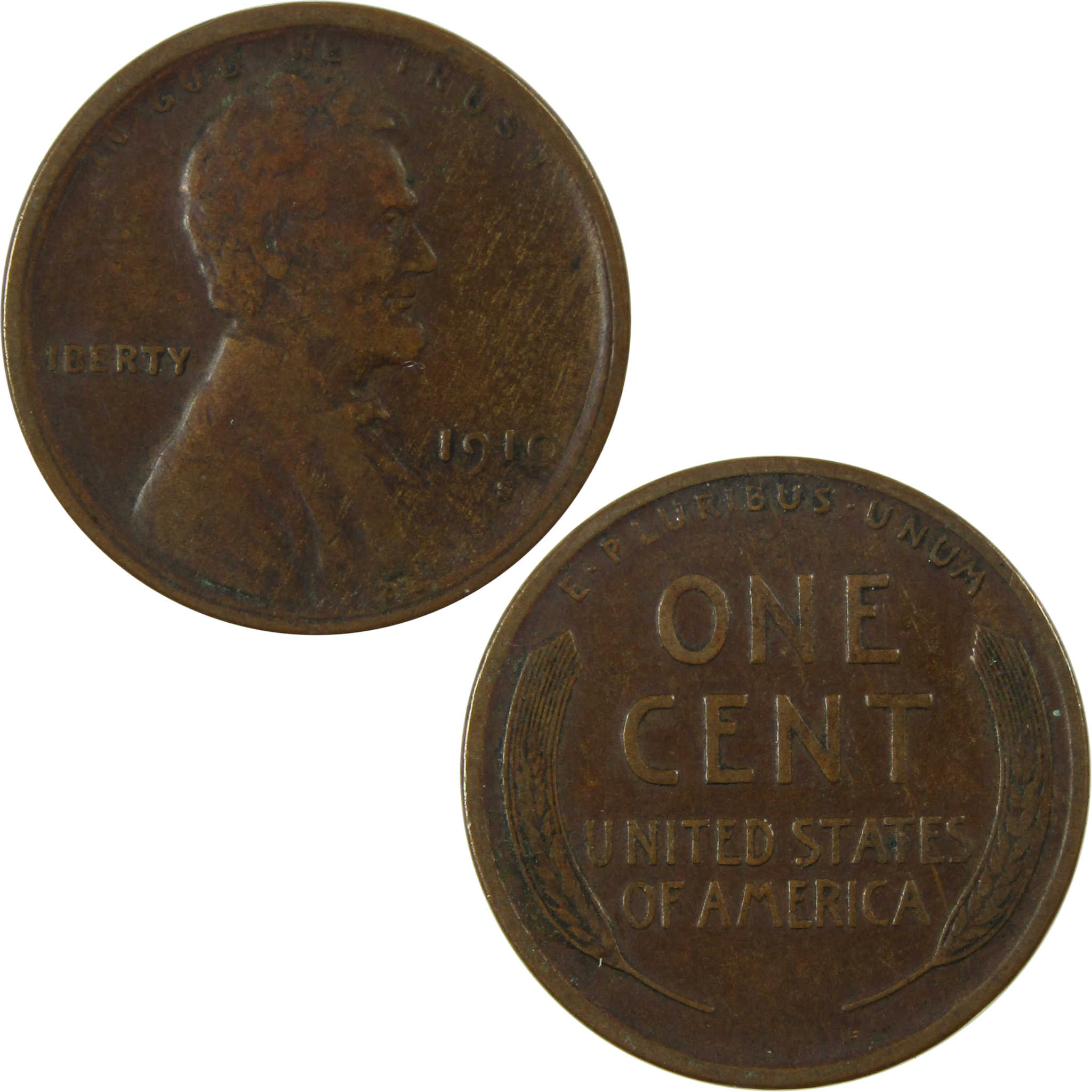 1910 S Lincoln Wheat Cent VF Very Fine Penny 1c Coin SKU:I25270