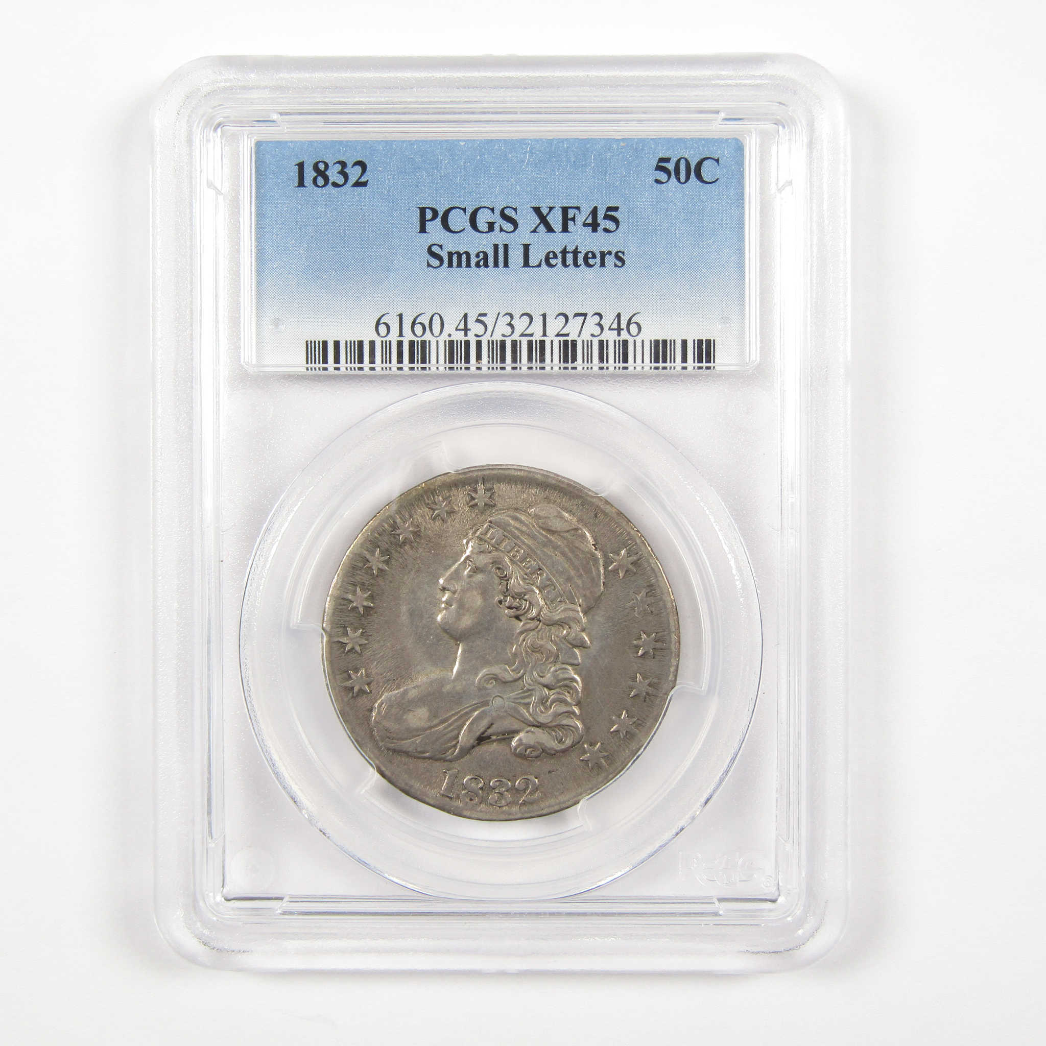 1832 Small Letters Capped Bust Half Dollar XF 45 PCGS 50c SKU:I11782