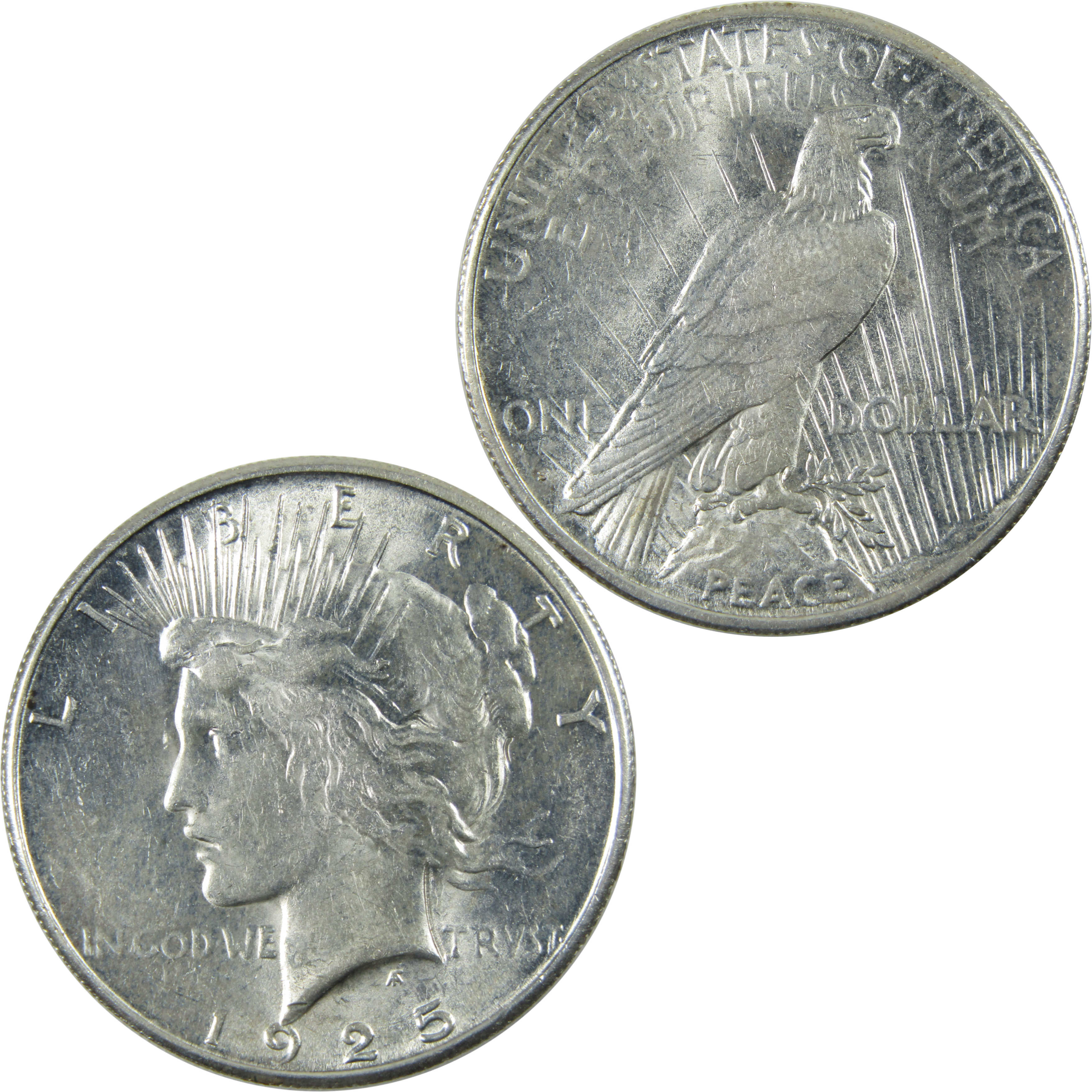 1925 S Peace Dollar AU About Uncirculated Silver $1 Coin SKU:I14690