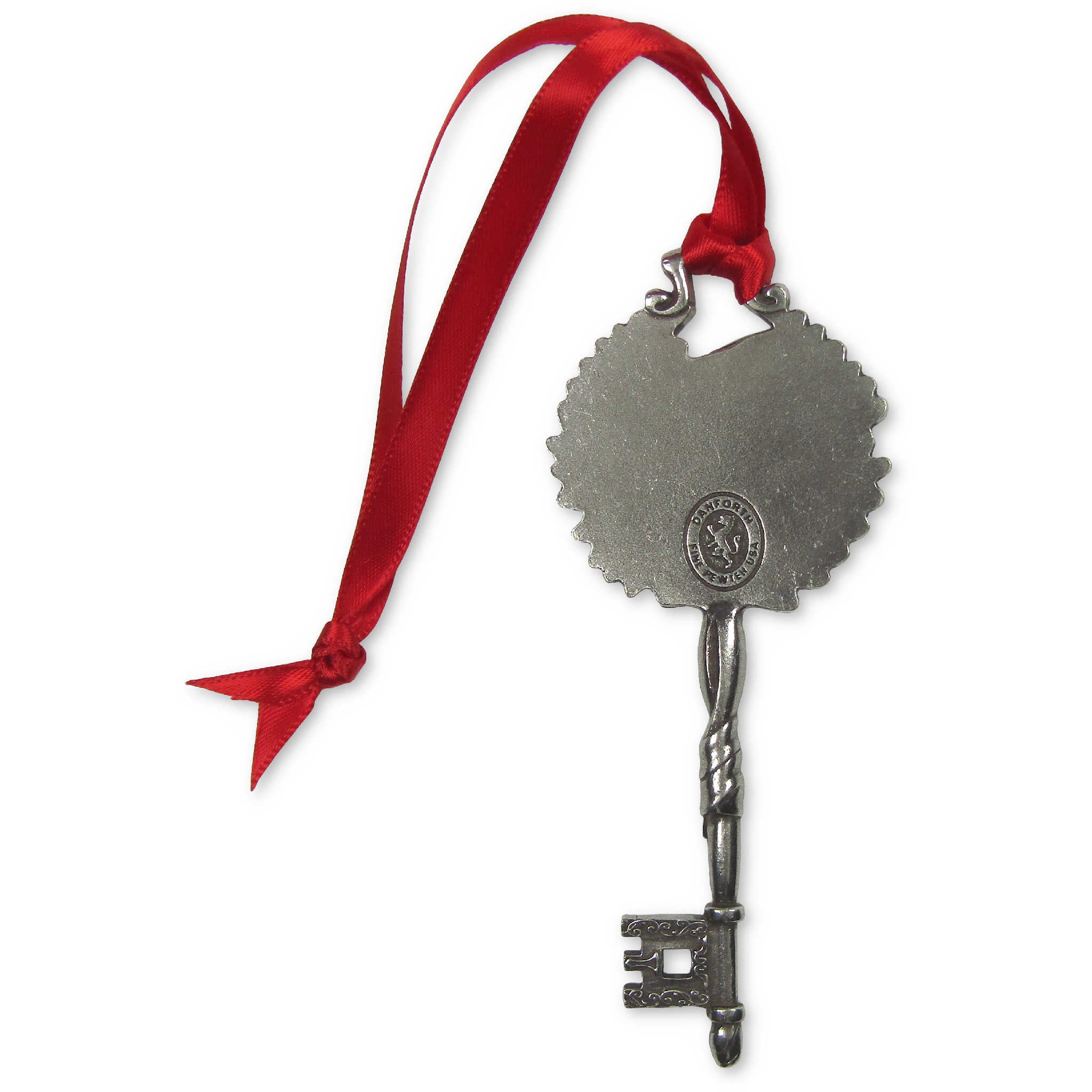 Santa's Key Hand Made Pewter Christmas Ornament with Box