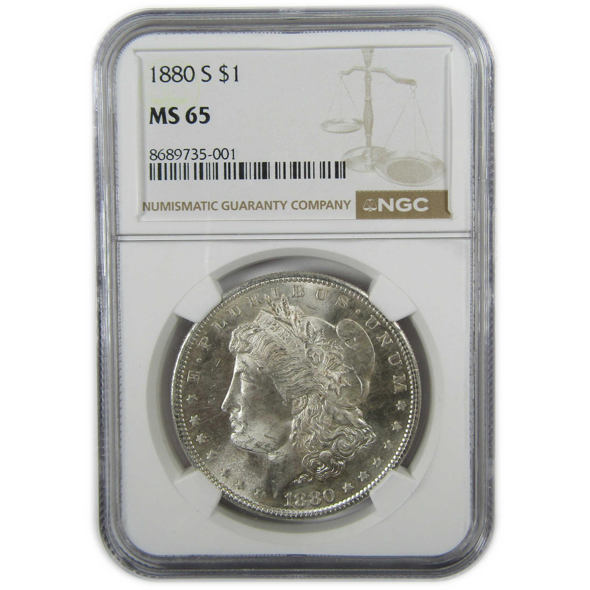 1880 S Morgan Silver Dollar MS 65 NGC Uncirculated $1 Coin SKU:CP441 - Morgan coin - Morgan silver dollar - Morgan silver dollar for sale - Profile Coins &amp; Collectibles