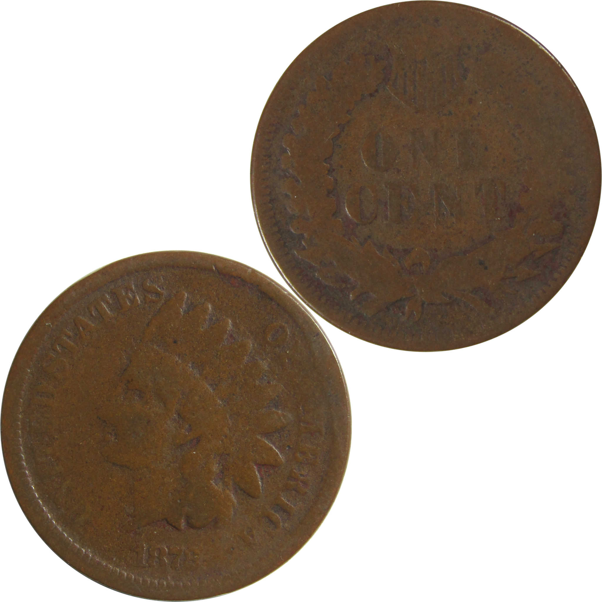 1872 Indian Head Cent AG About Good Penny 1c Coin SKU:I22740