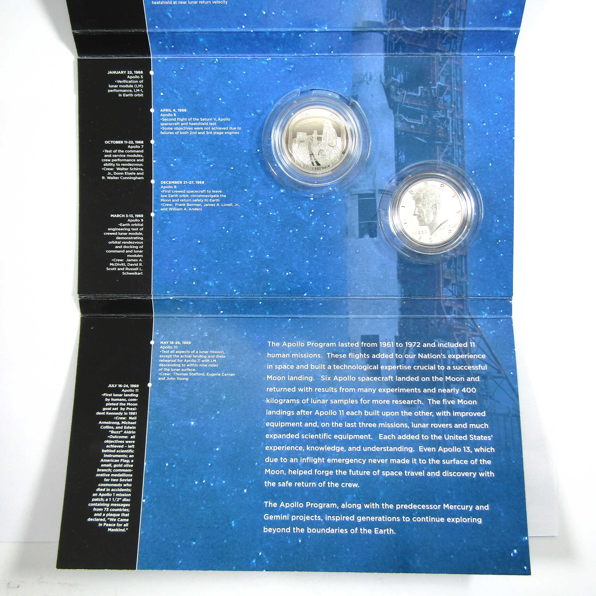 2019 Apollo 11 50th Anniversary 2 Pc Half Dollar Set SKU:CPC3863