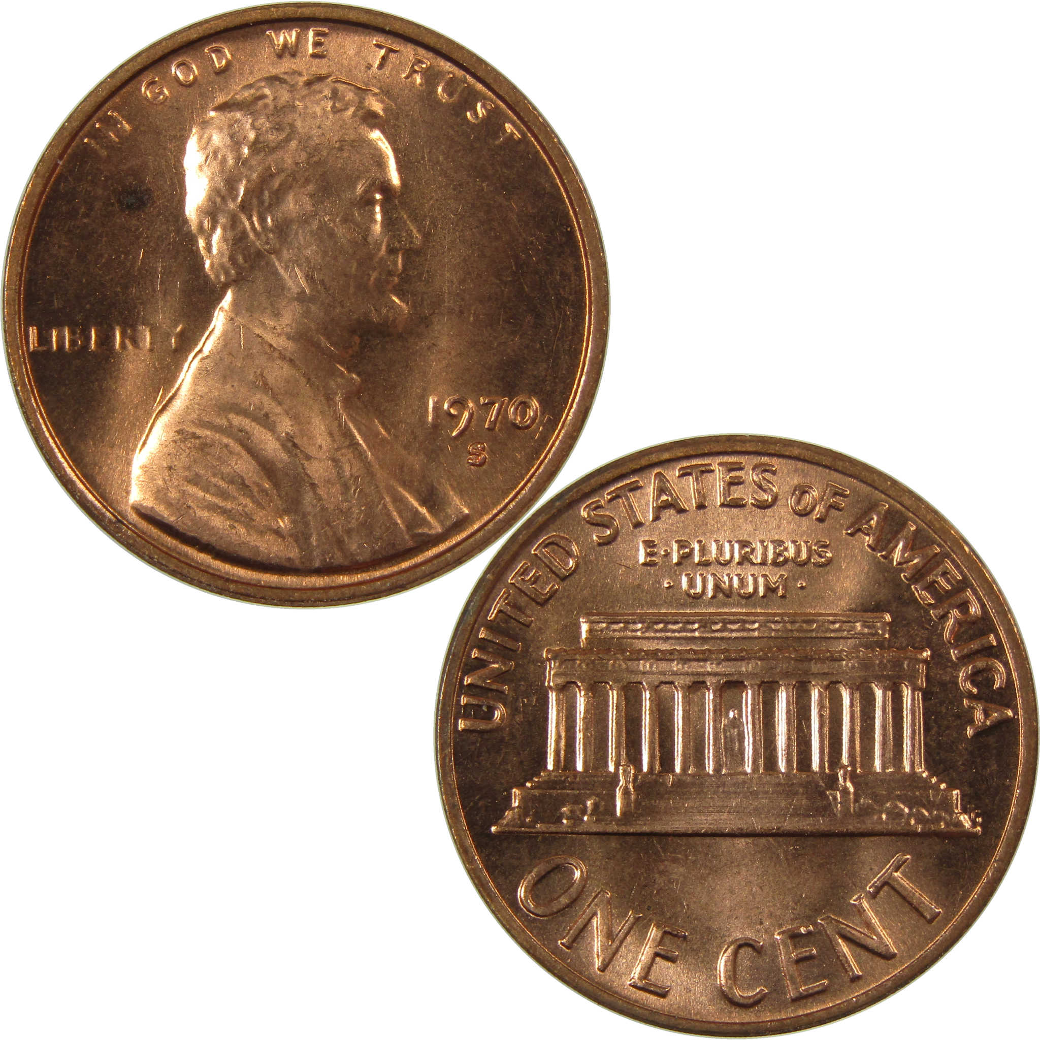 1970 S Small Date Lincoln Memorial Cent Uncirculated SKU:I27841