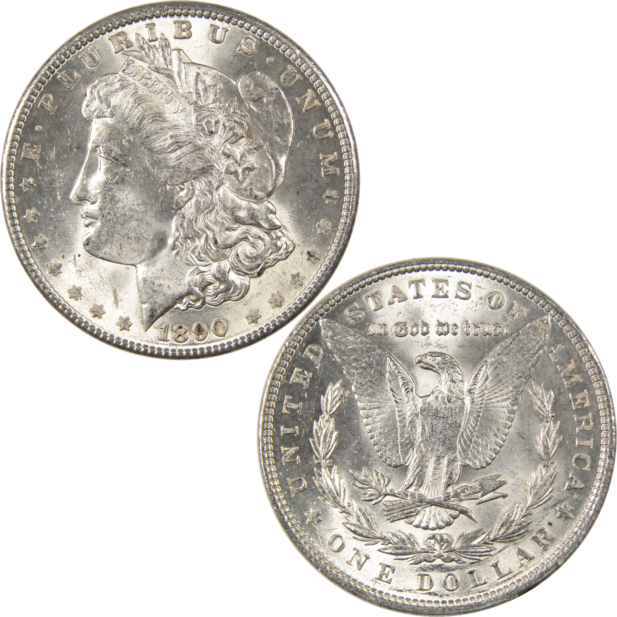 1890 Morgan Dollar Uncirculated Silver $1 Coin - Morgan coin - Morgan silver dollar - Morgan silver dollar for sale - Profile Coins &amp; Collectibles