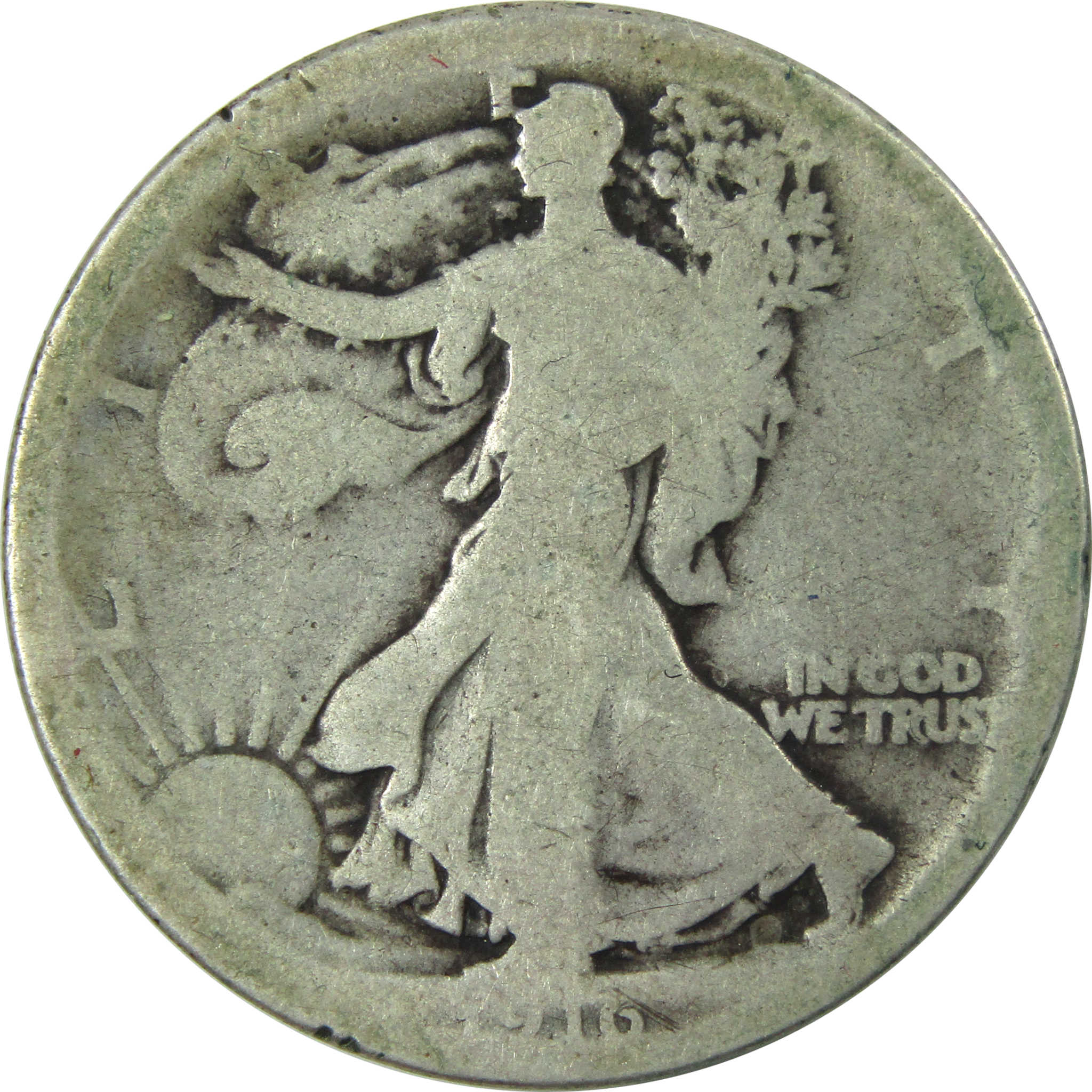 1916 Liberty Walking Half Dollar FR Fair Silver 50c Coin SKU:I13928