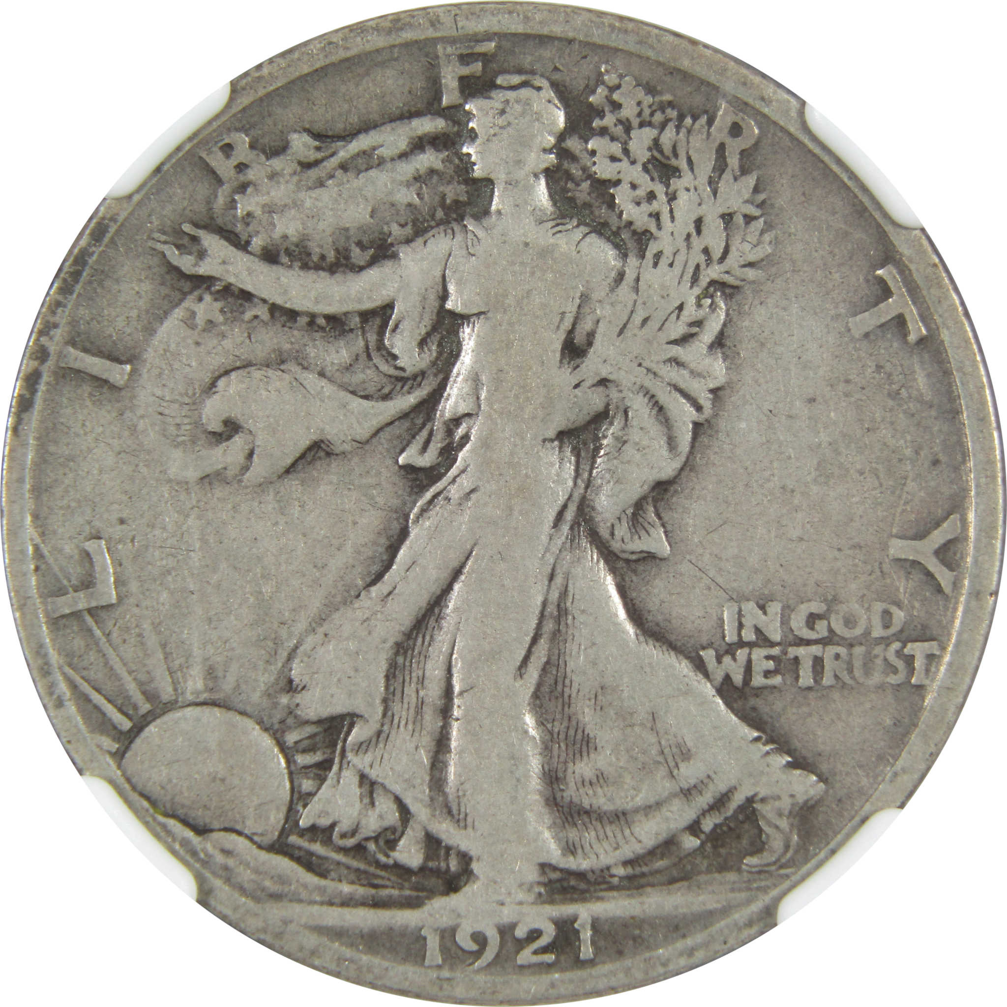 1921 S Liberty Walking Half Dollar F 15 NGC Silver 50c Coin SKU:I14459