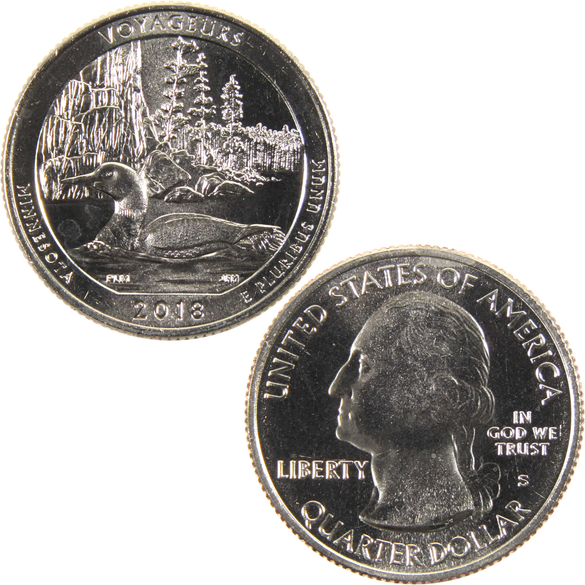 2018 S Voyageurs National Park Quarter BU Uncirculated Clad 25c Coin