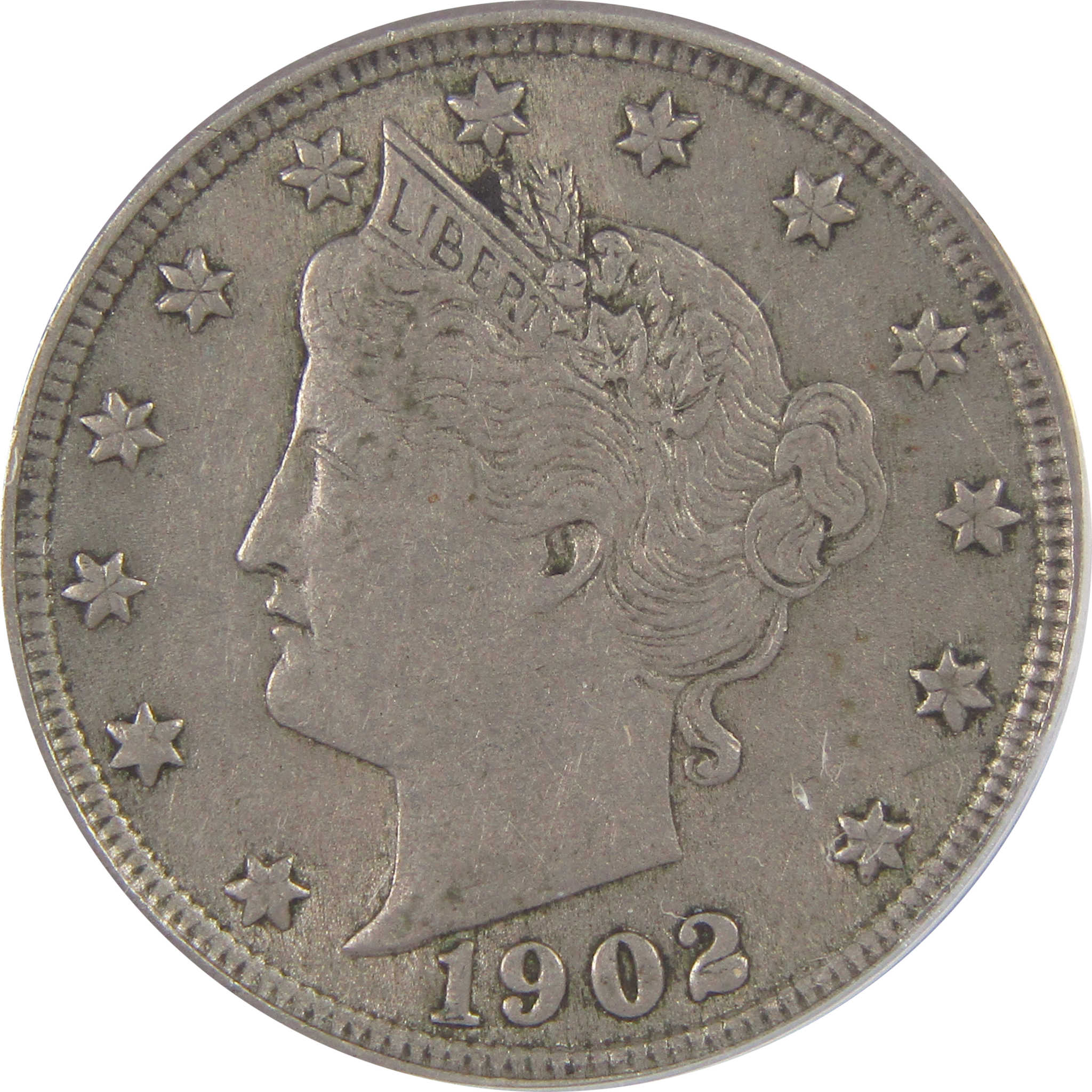 1902 Liberty Head V Nickel EF 45 ANACS 5c Coin SKU:I17840