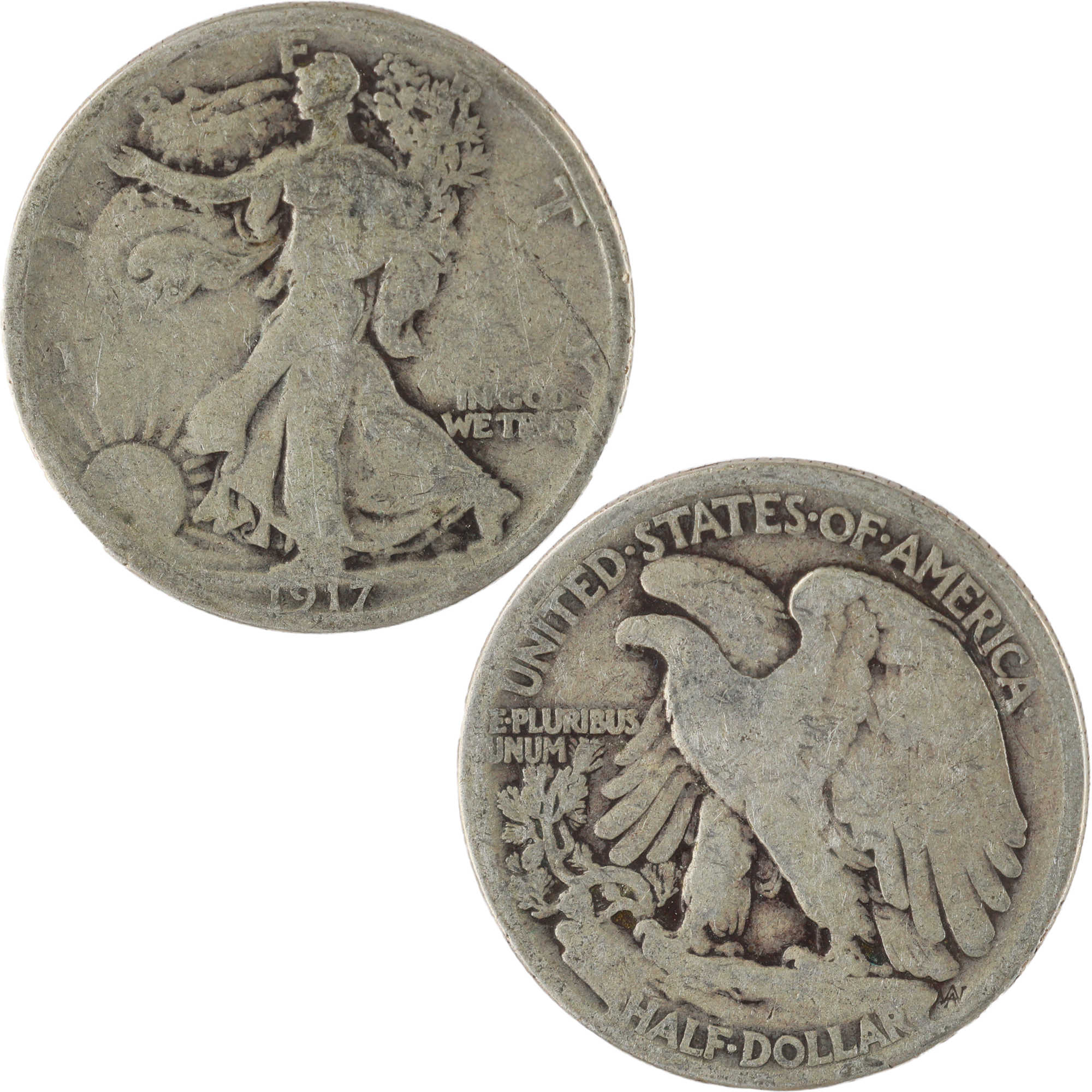 1917 Liberty Walking Half Dollar G Good Silver 50c Coin SKU:I12022